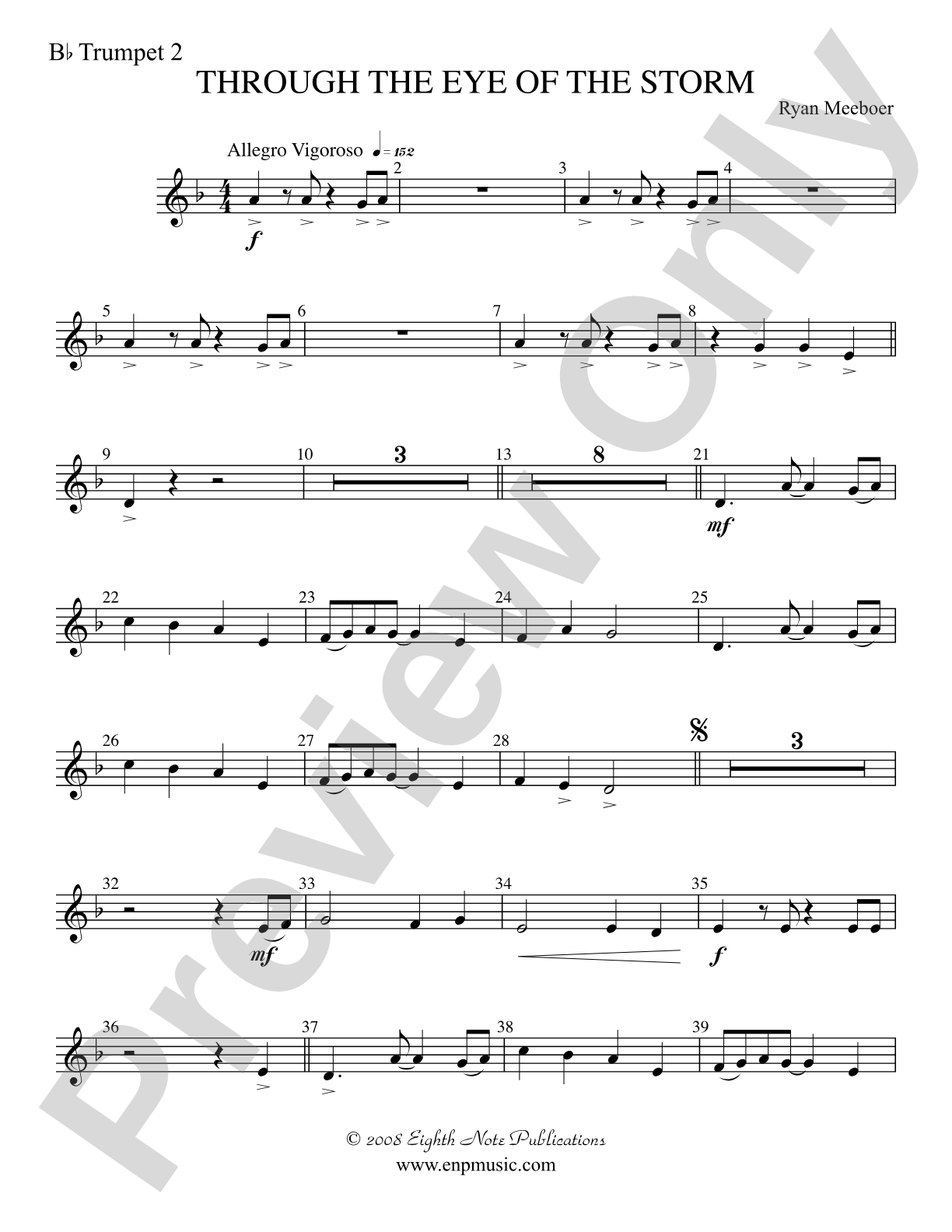 Through the Eye of the Storm: 2nd B-flat Trumpet