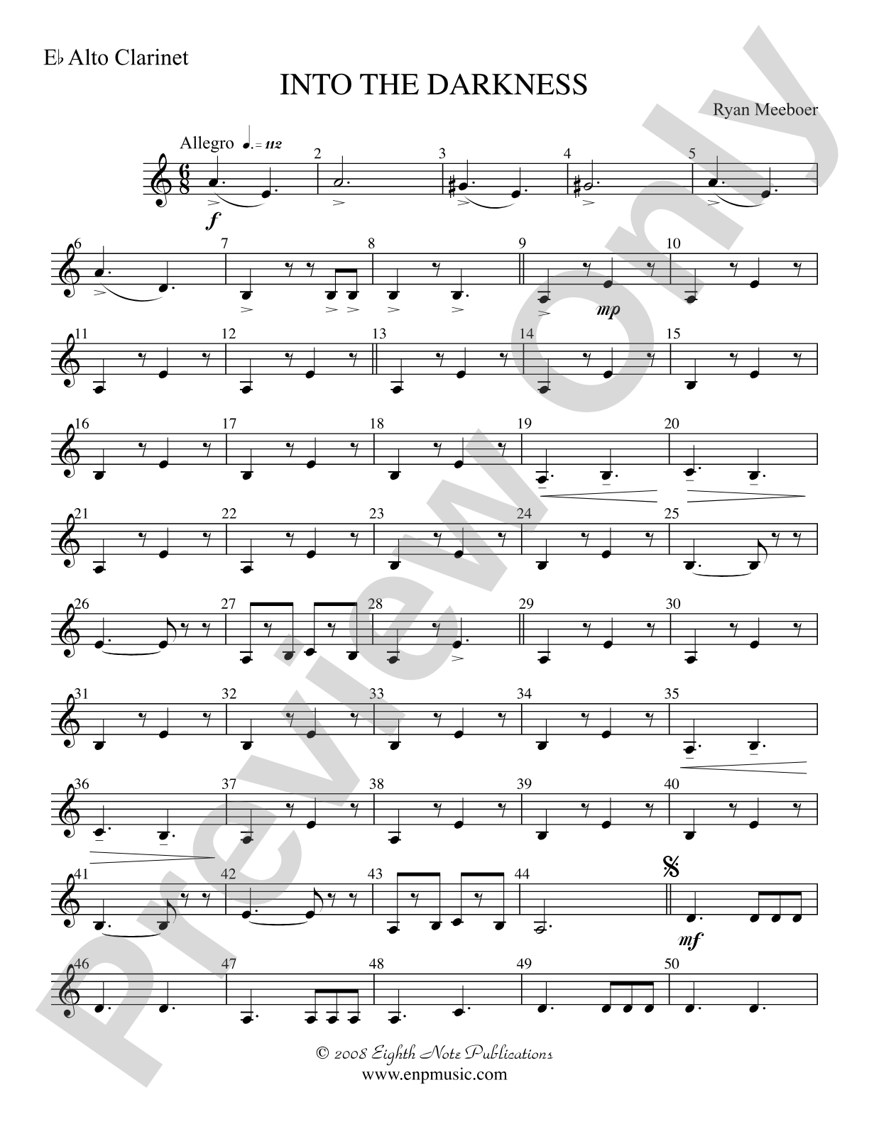 Into the Darkness: E-flat Alto Clarinet