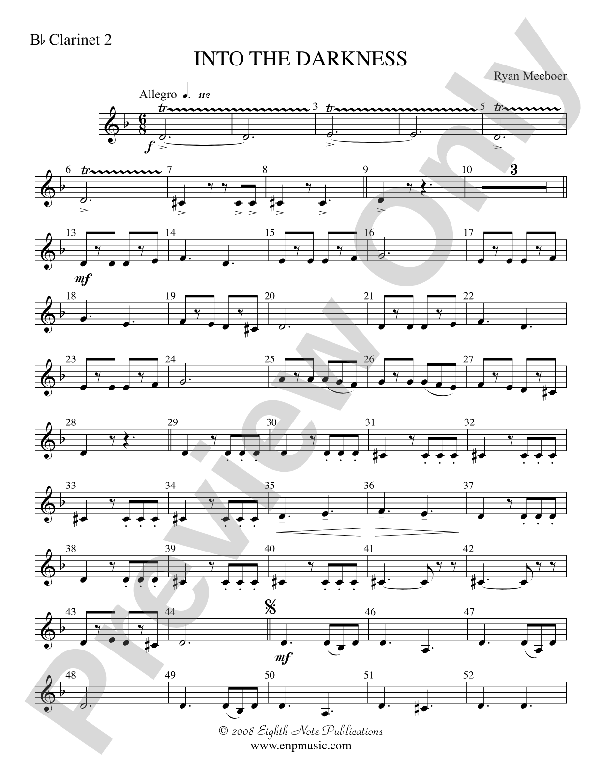 Into the Darkness: 2nd B-flat Clarinet