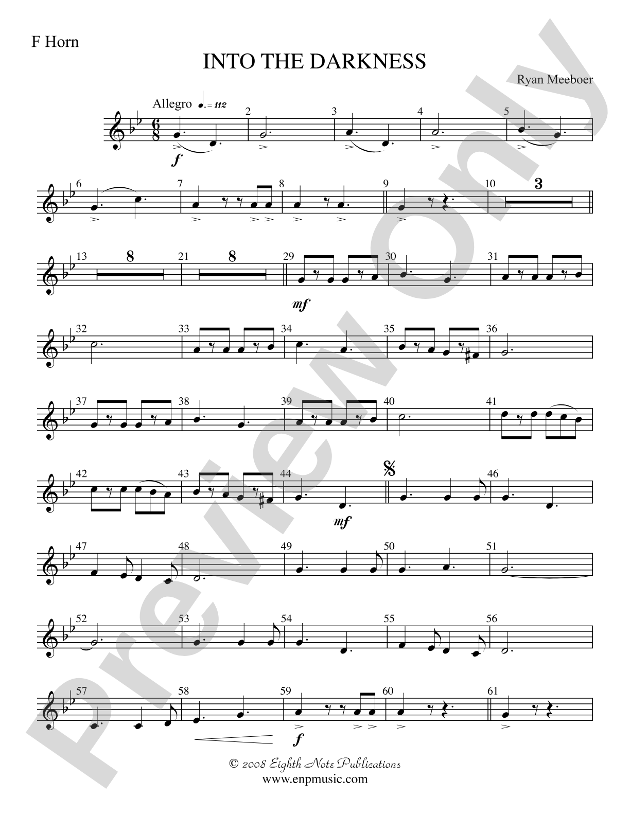 Into the Darkness: 1st F Horn