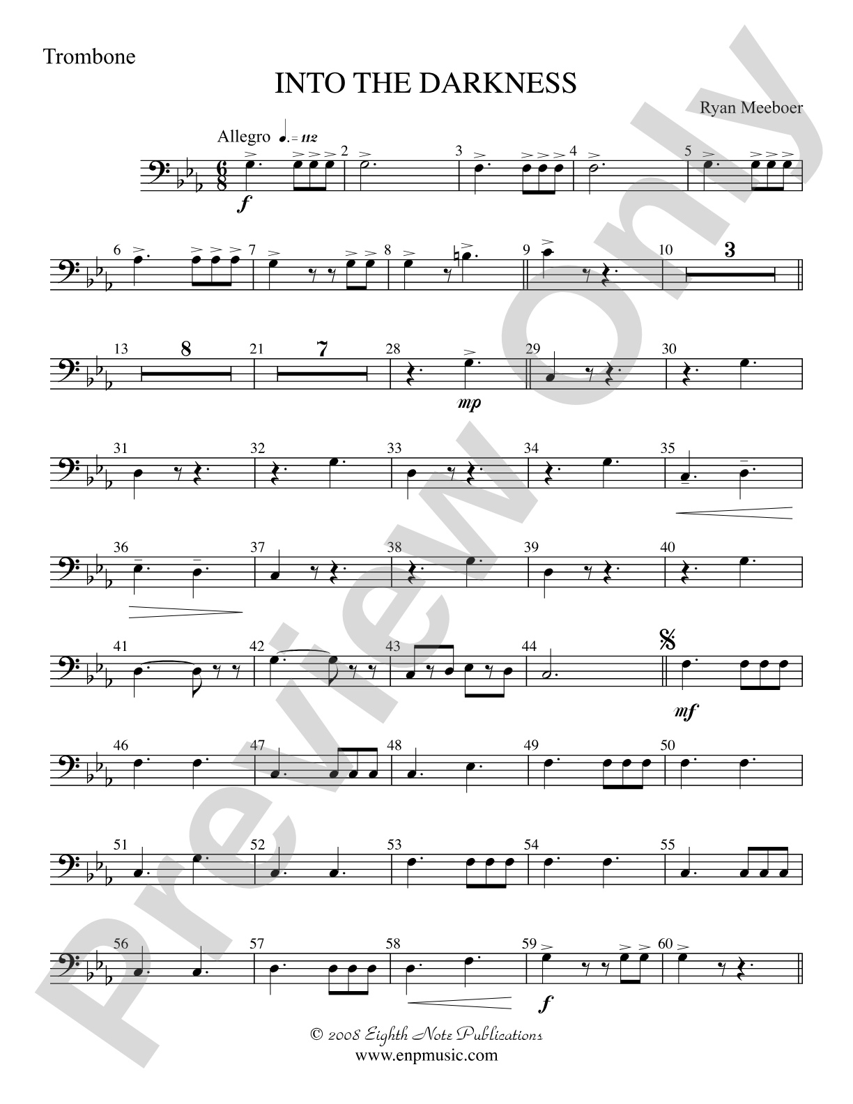 Into the Darkness: 1st Trombone