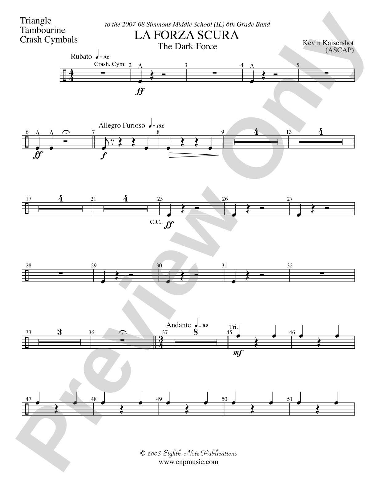 La Forza Scura (The Dark Force): 2nd Percussion