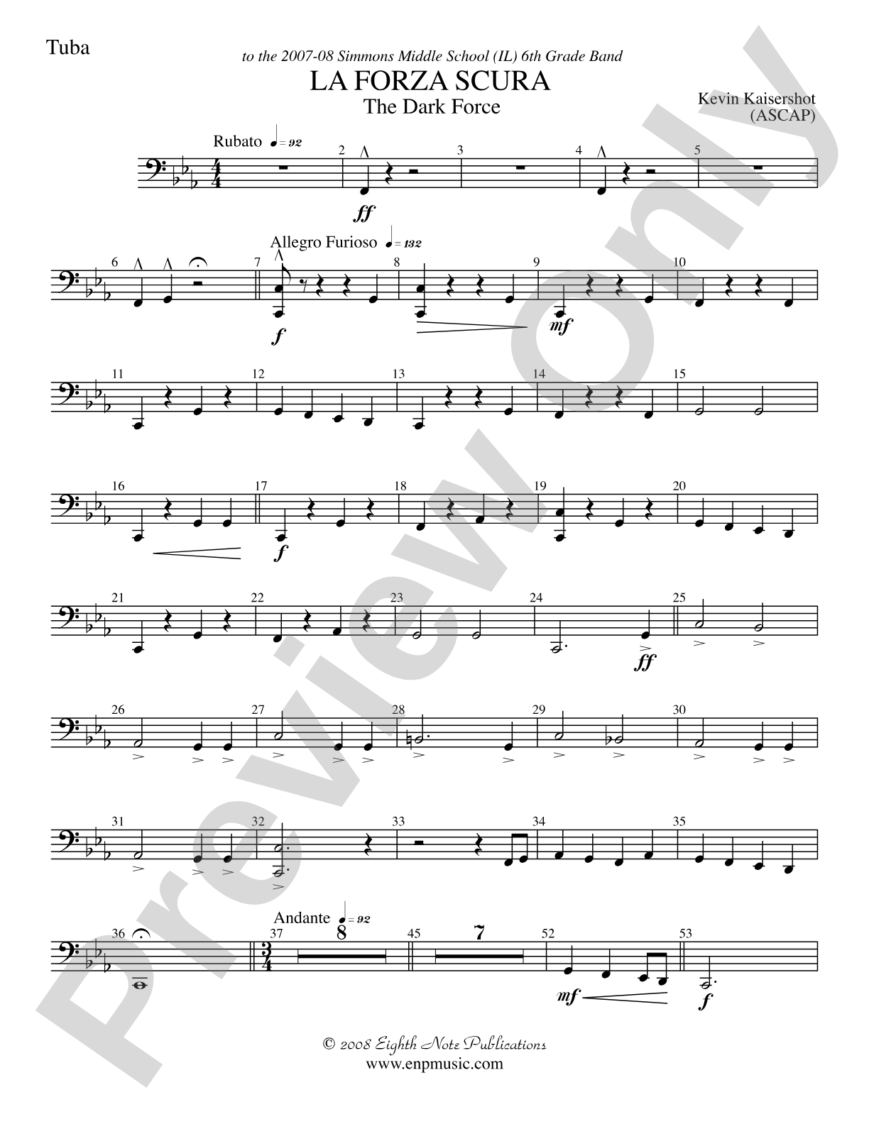 La Forza Scura (The Dark Force): Tuba