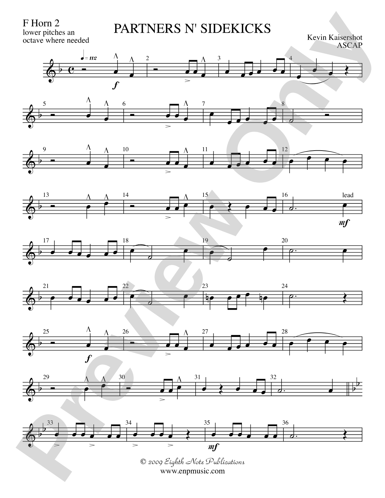 Partners n' Sidekicks: 2nd F Horn