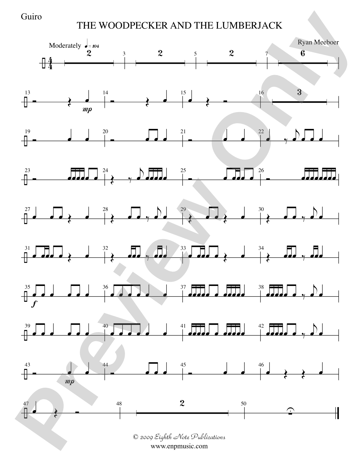 The Woodpecker and the Lumberjack: 2nd Percussion