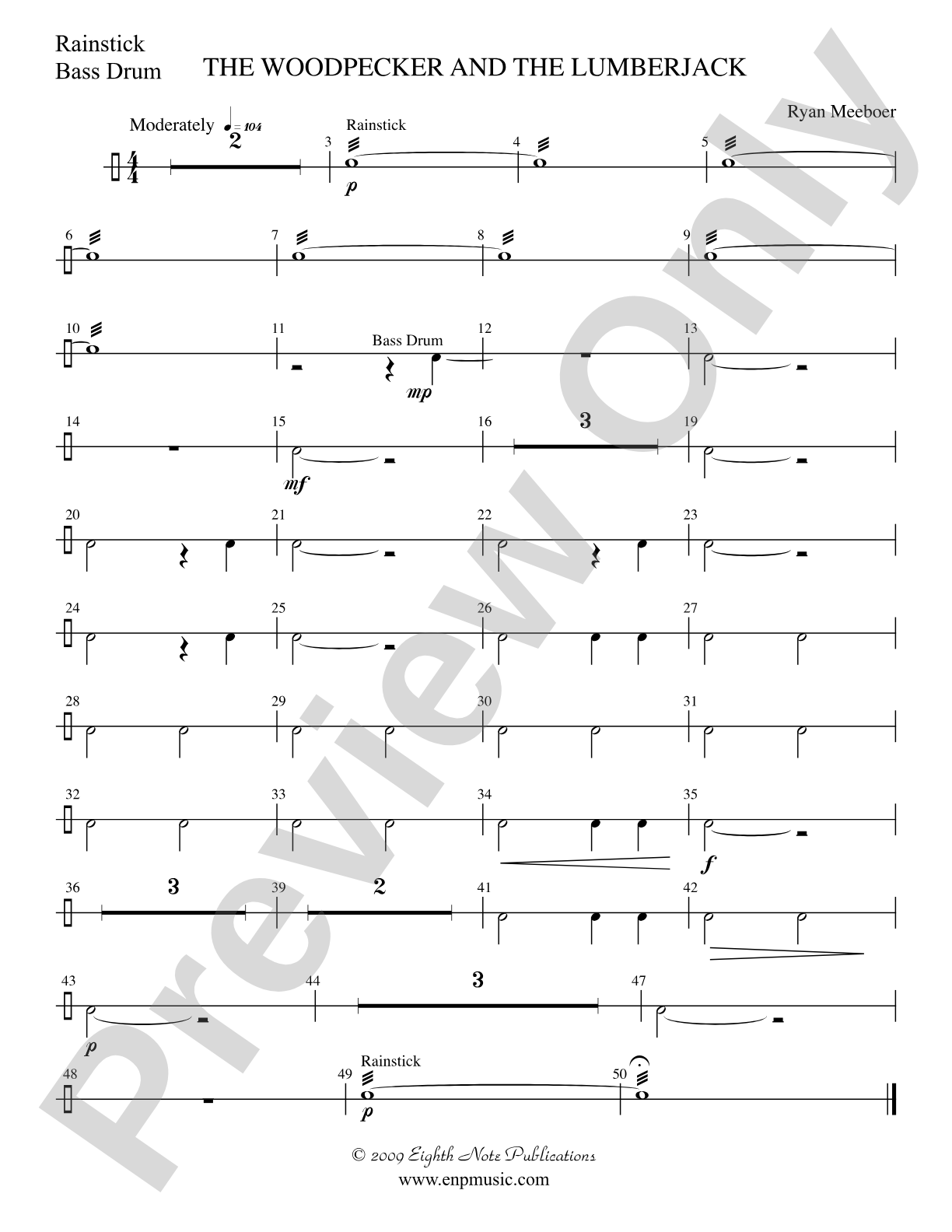 The Woodpecker and the Lumberjack: 4th Percussion