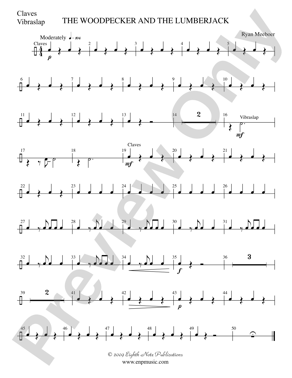 The Woodpecker and the Lumberjack: 5th Percussion