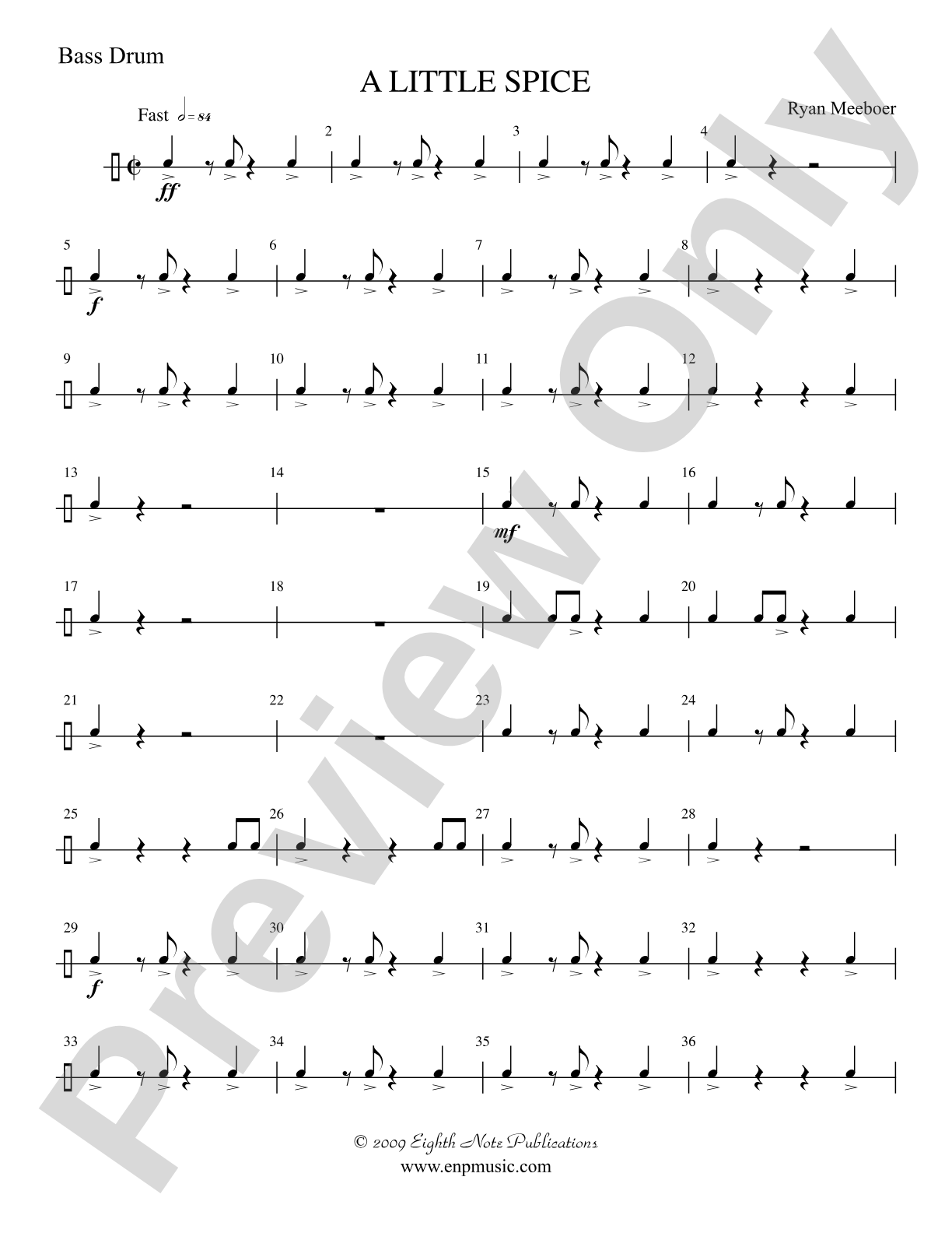 A Little Spice: 2nd Percussion