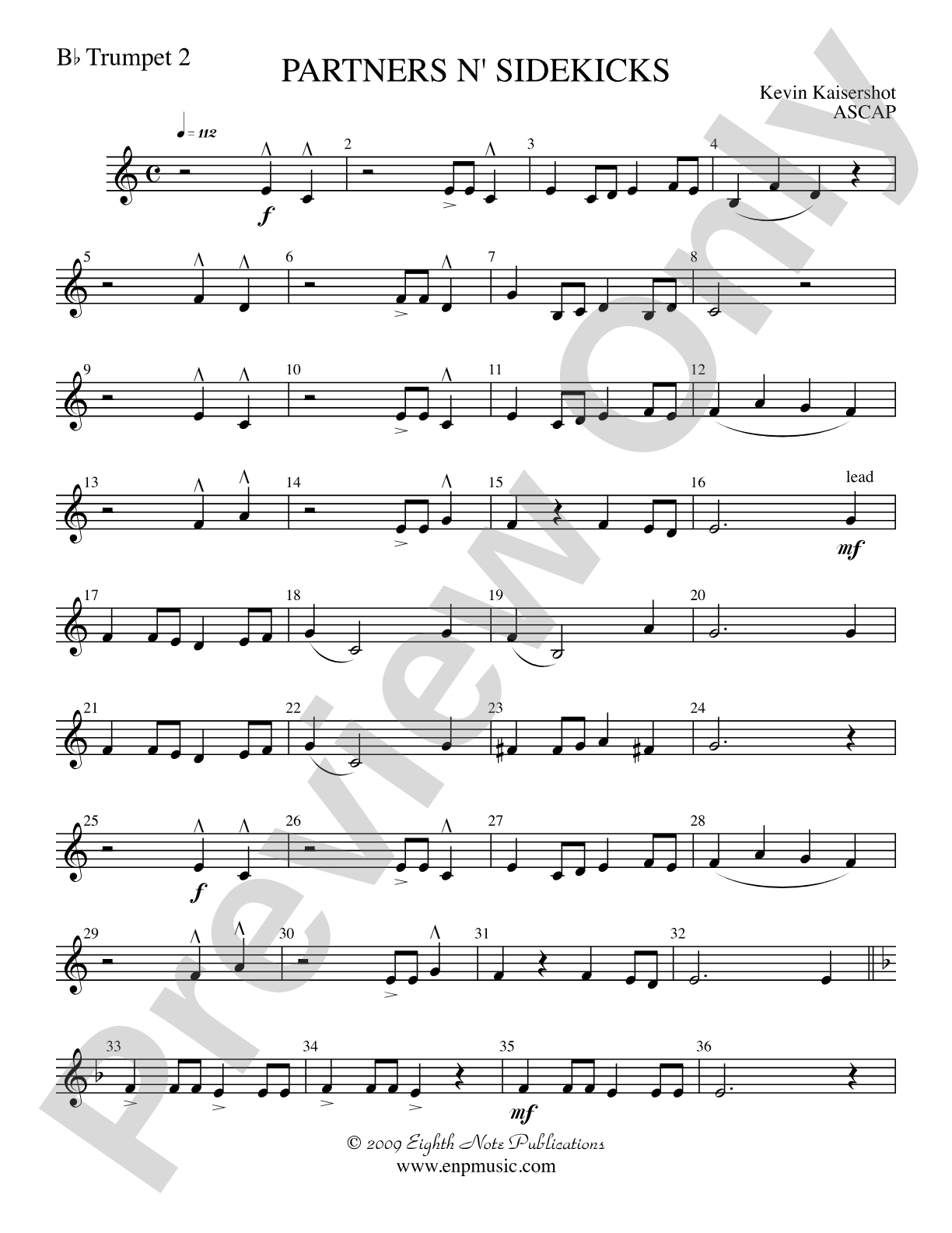 Partners n' Sidekicks: 2nd B-flat Trumpet