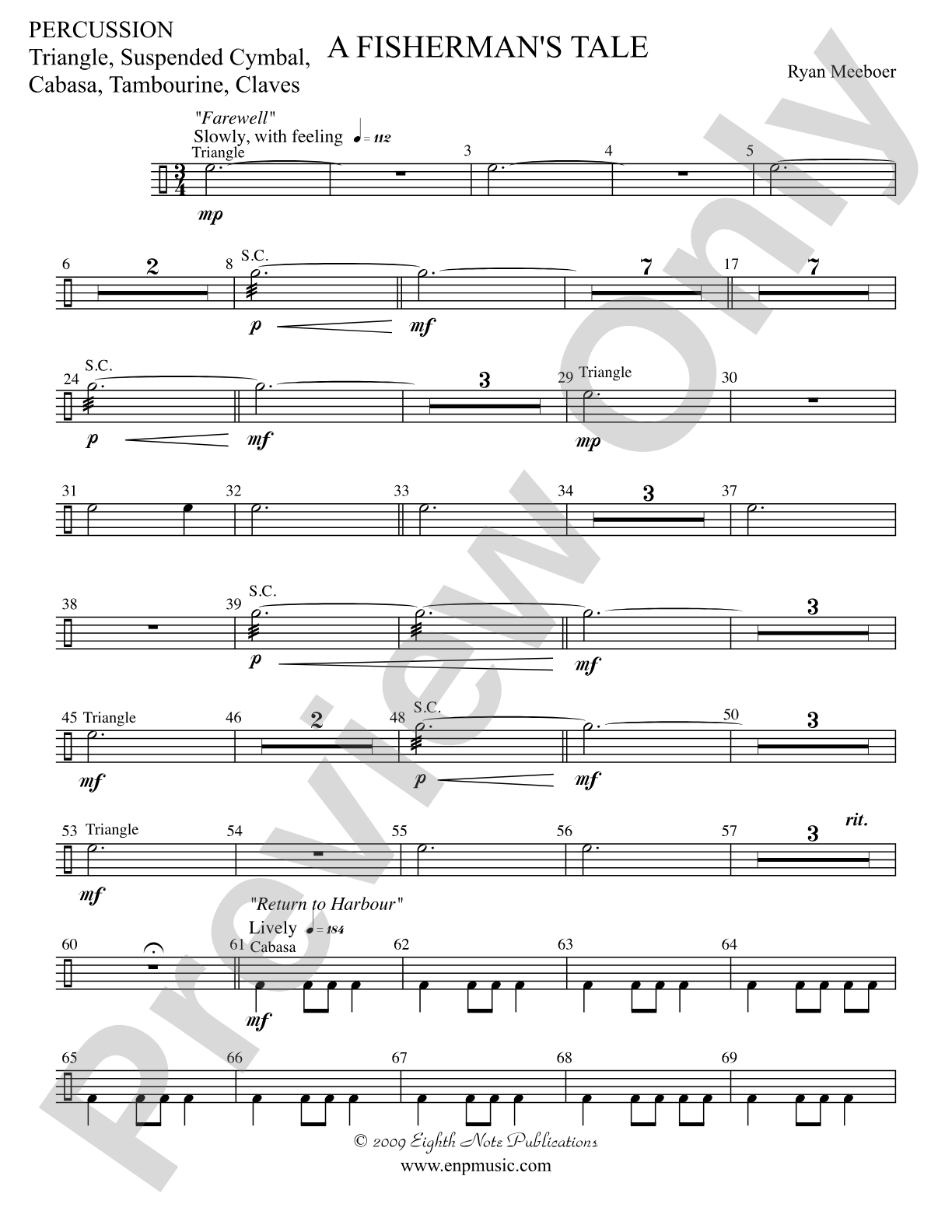 A Fisherman's Tale: 1st Percussion