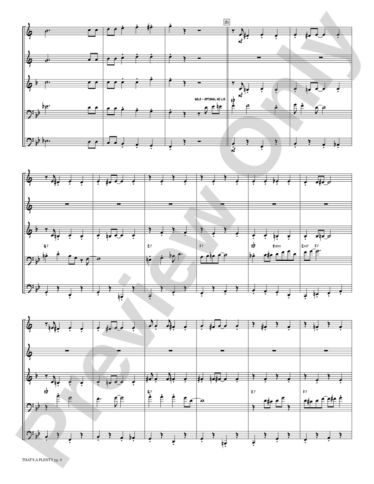 That's a Plenty: Brass Quintet Score & Parts
