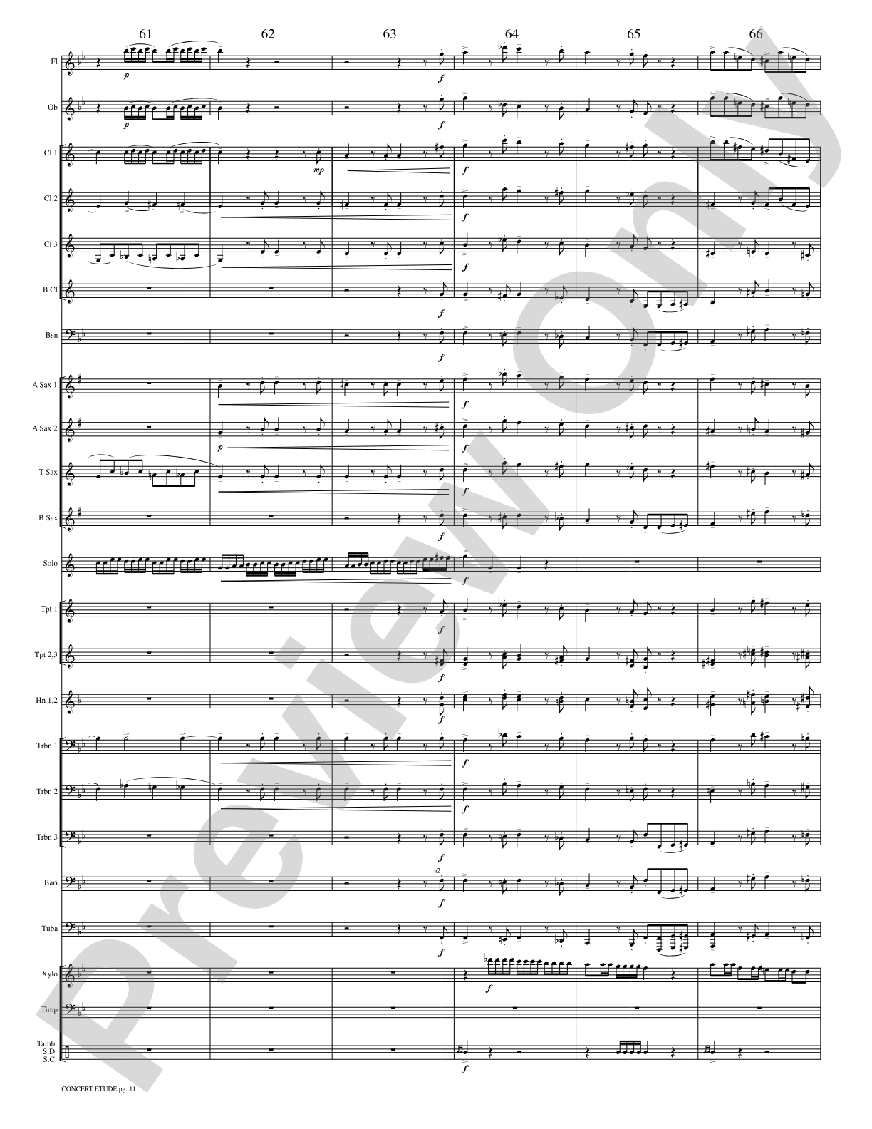 Concert Etude, Op. 49 (Solo Trumpet and Concert Band): Concert Band Conductor Score & Parts