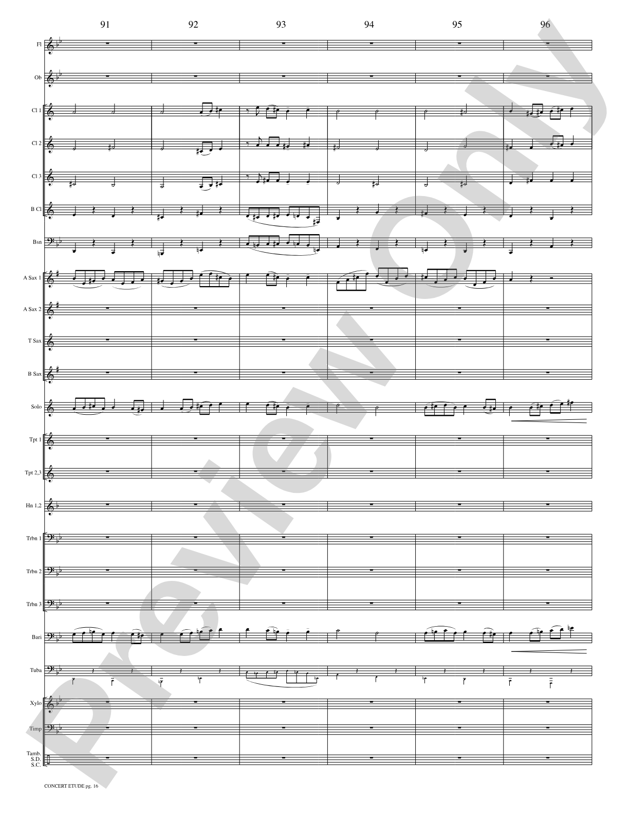 Concert Etude, Op. 49 (Solo Trumpet and Concert Band): Concert Band Conductor Score & Parts