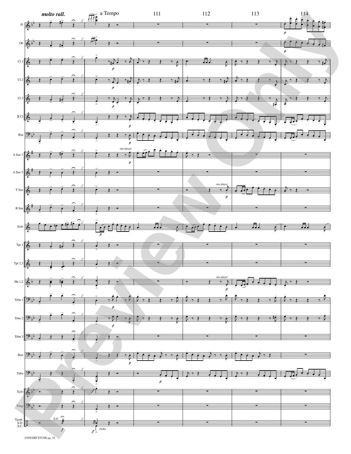 Concert Etude, Op. 49 (Solo Trumpet and Concert Band): Concert Band Conductor Score & Parts