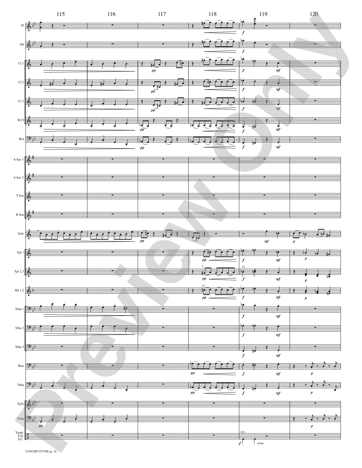 Concert Etude, Op. 49 (Solo Trumpet and Concert Band): Concert Band Conductor Score & Parts