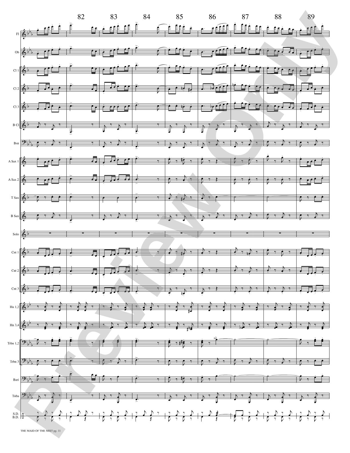 The Maid of the Mist (Solo Cornet and Concert Band): Concert Band Conductor Score & Parts