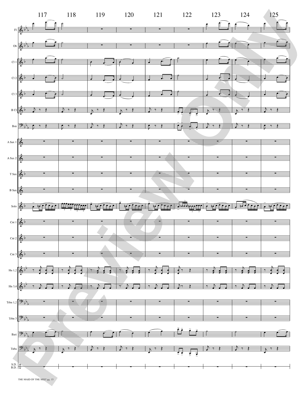 The Maid of the Mist (Solo Cornet and Concert Band): Concert Band Conductor Score & Parts