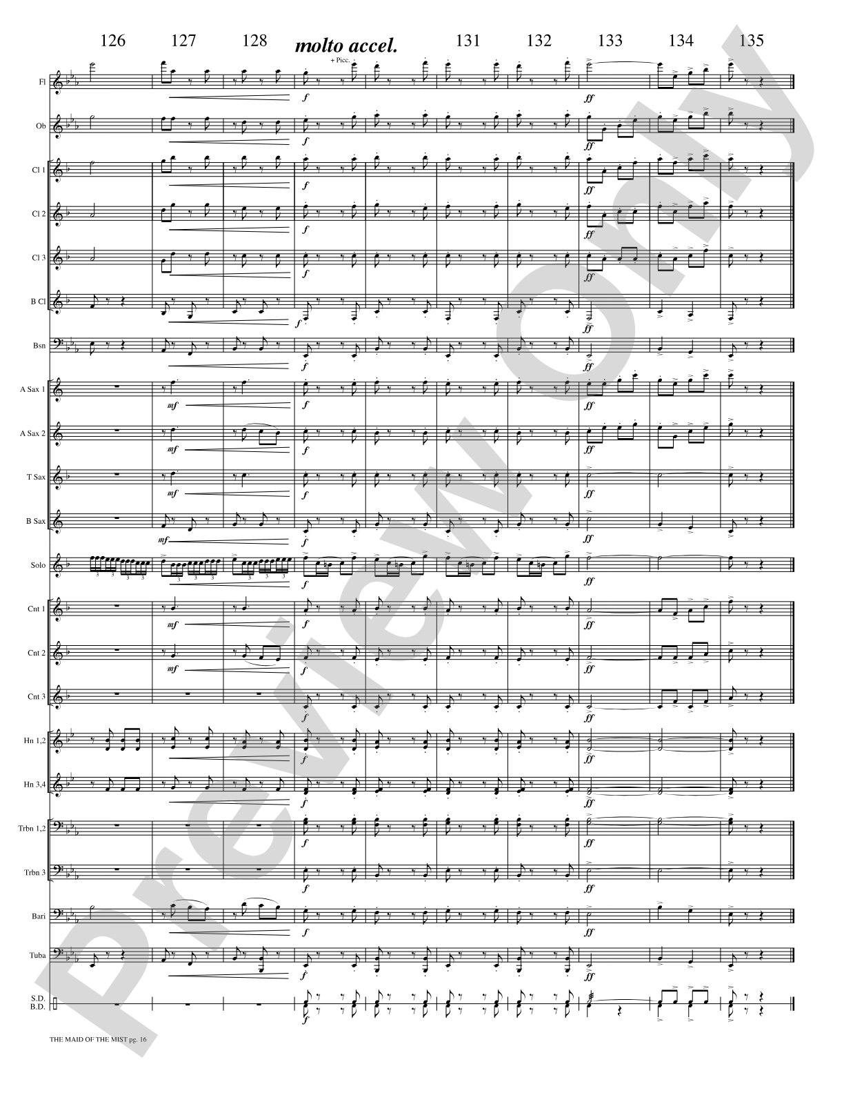 The Maid of the Mist (Solo Cornet and Concert Band): Concert Band Conductor Score & Parts