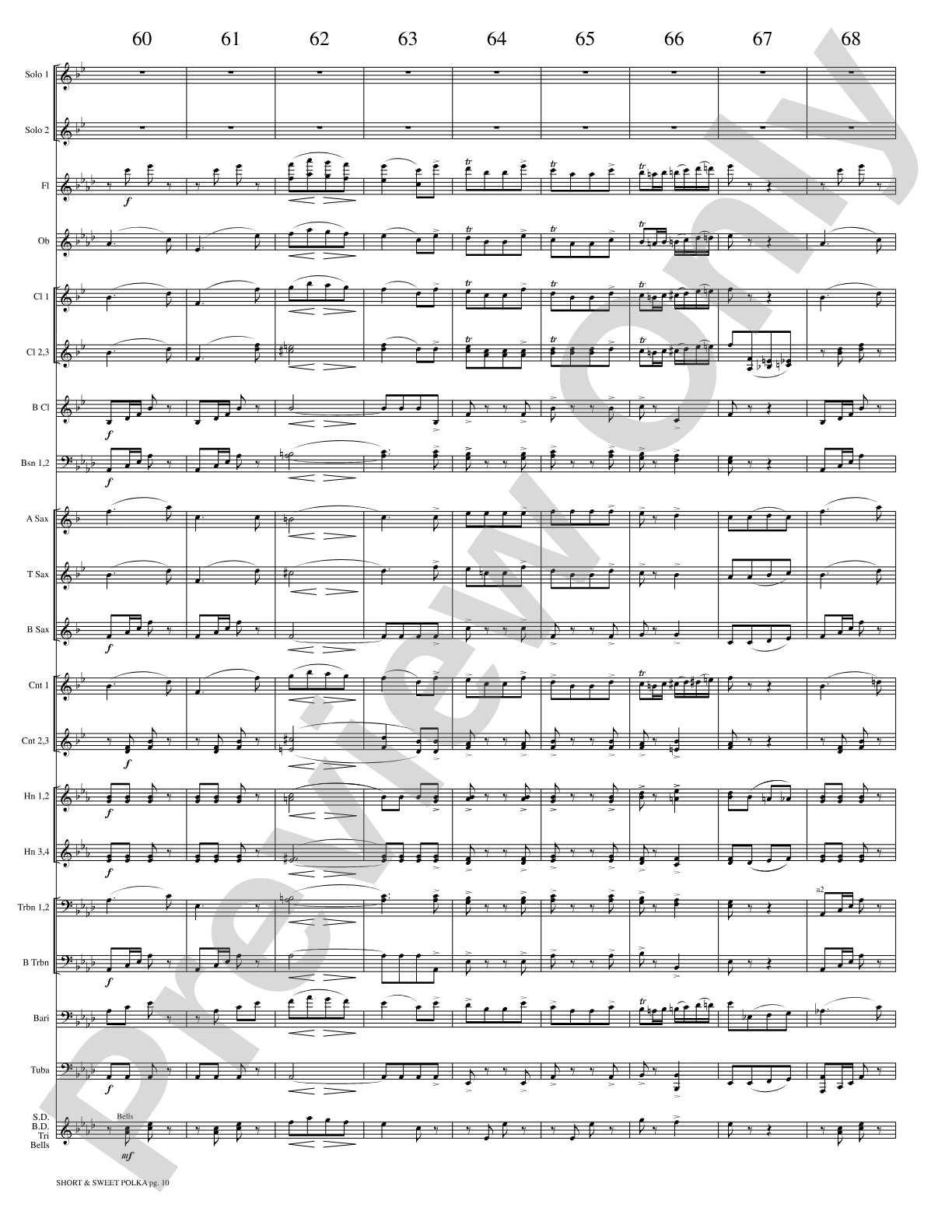 Short and Sweet (Cornet Duet and Concert Band): Concert Band Conductor Score & Parts