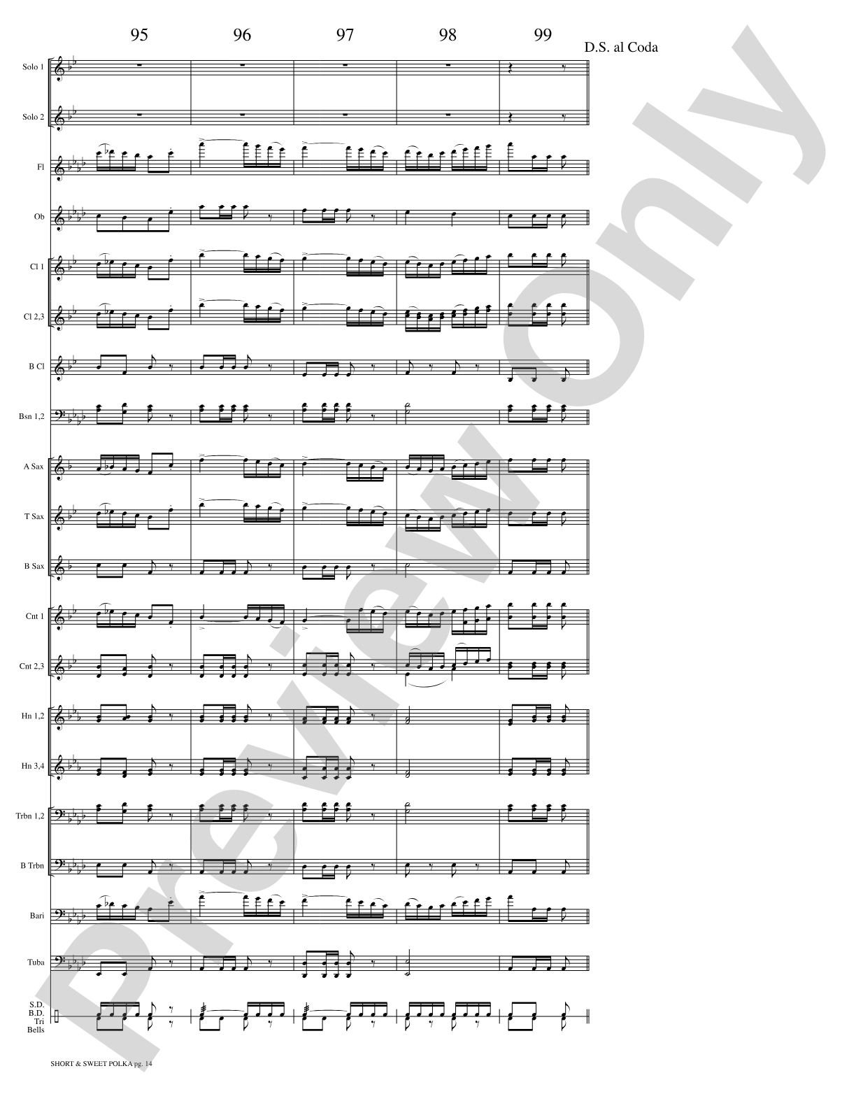 Short and Sweet (Cornet Duet and Concert Band): Concert Band Conductor Score & Parts