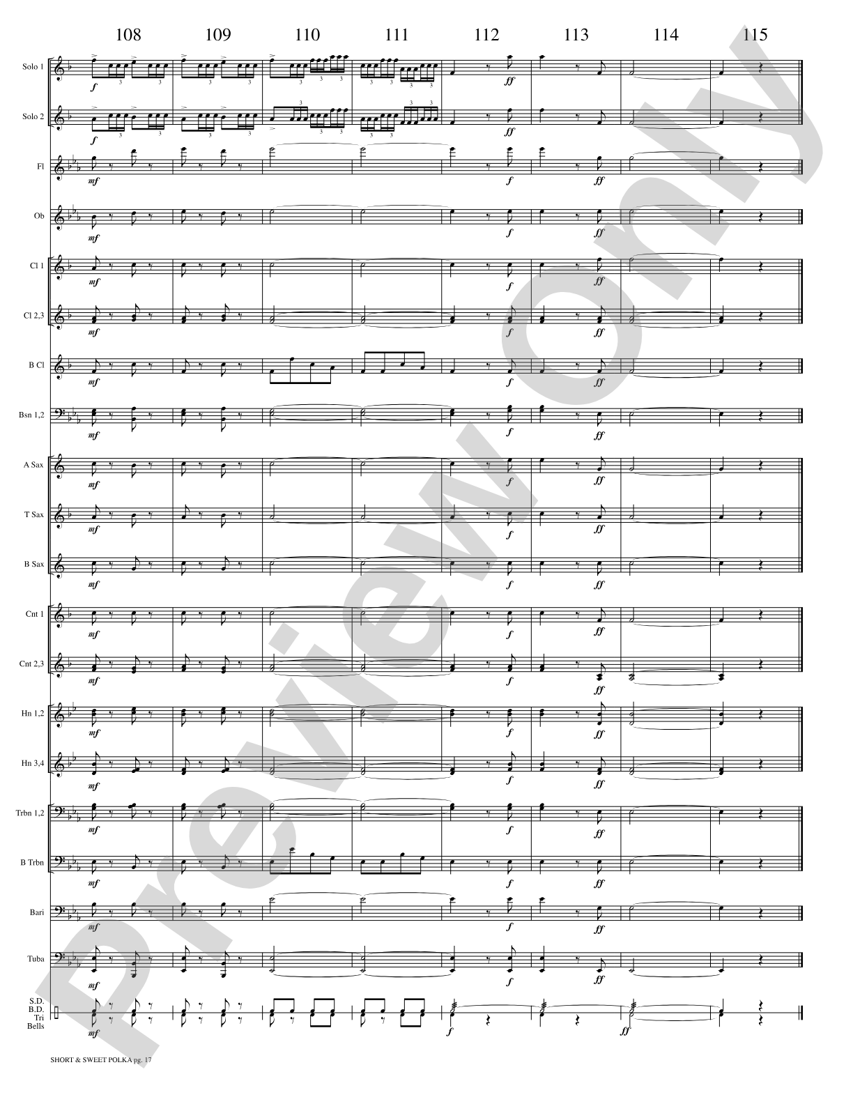 Short and Sweet (Cornet Duet and Concert Band): Concert Band Conductor Score & Parts