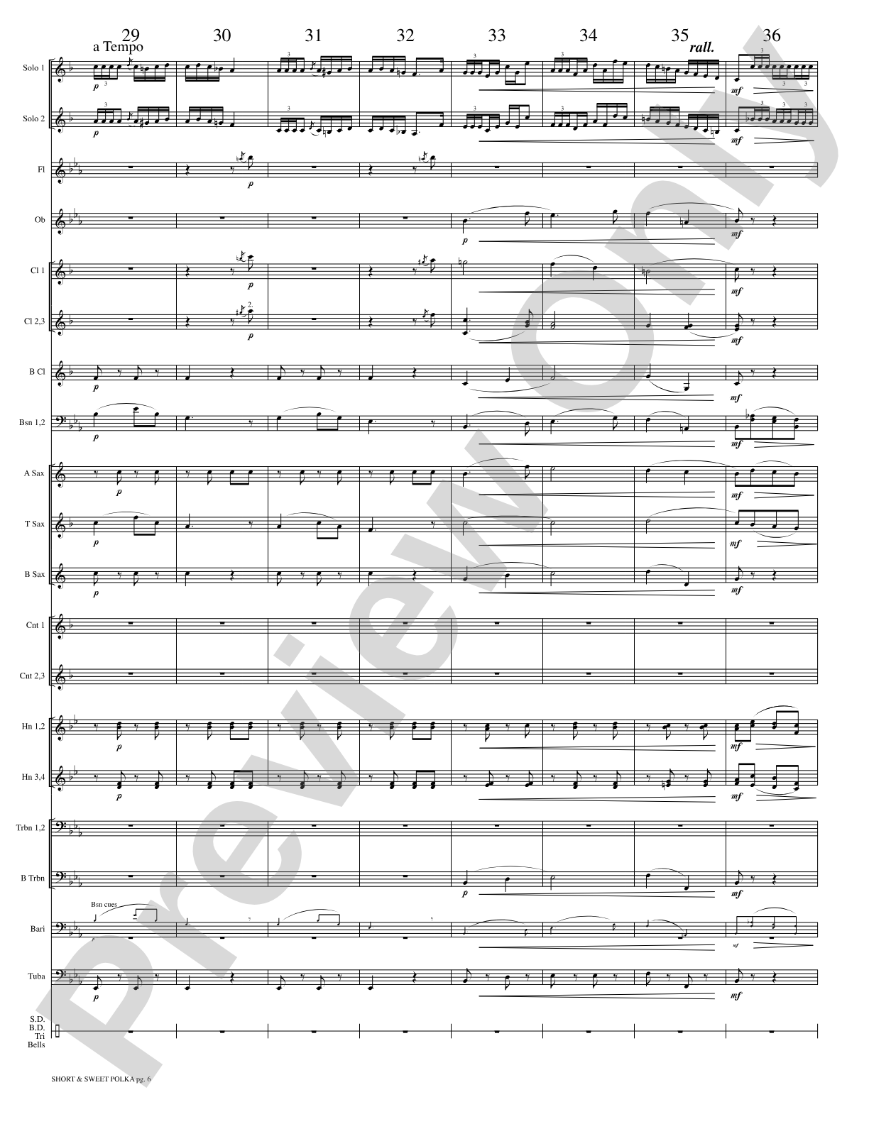 Short and Sweet (Cornet Duet and Concert Band): Concert Band Conductor Score & Parts