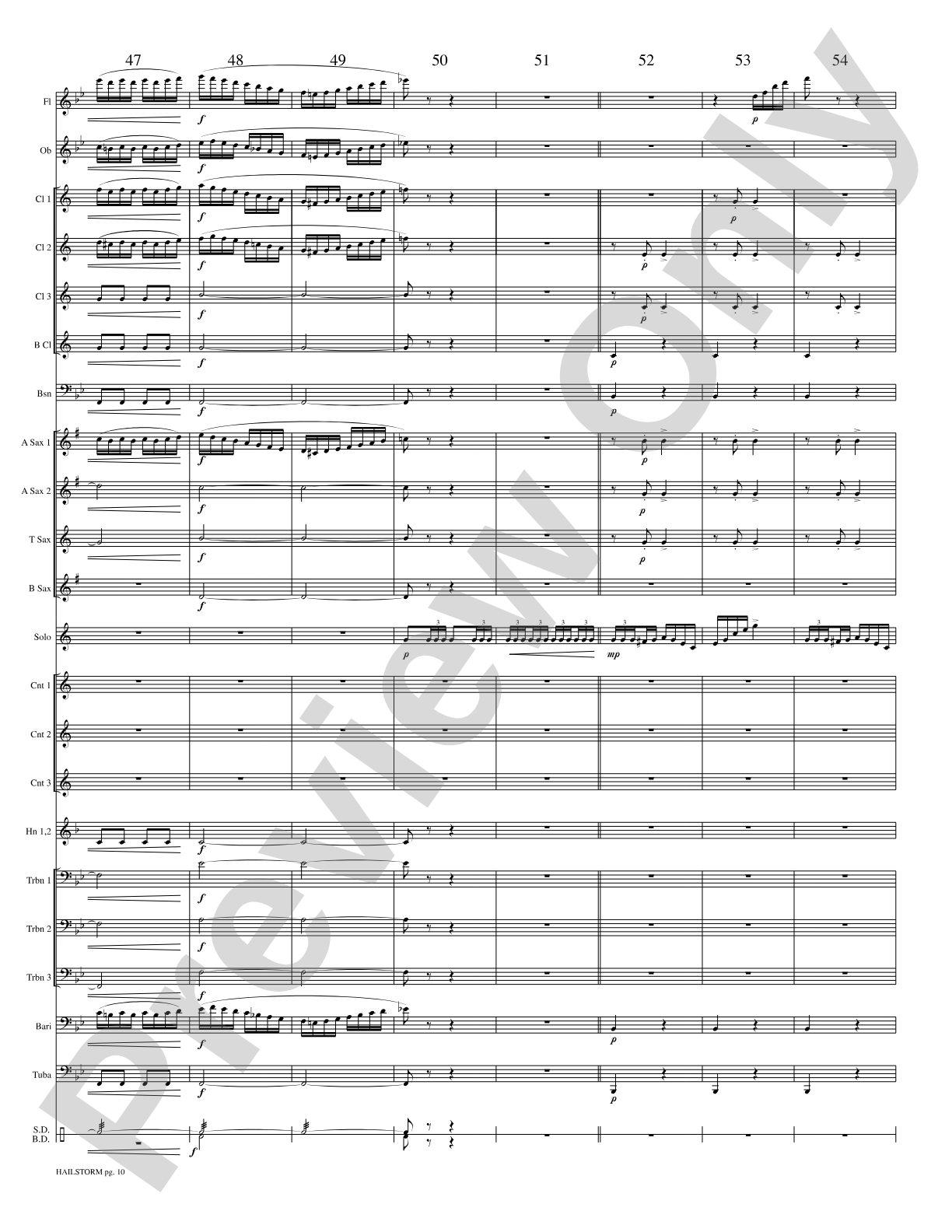 Hailstorm (Solo Cornet and Concert Band): Concert Band Conductor Score & Parts