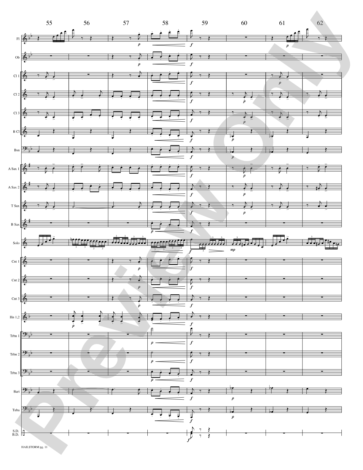 Hailstorm (Solo Cornet and Concert Band): Concert Band Conductor Score & Parts