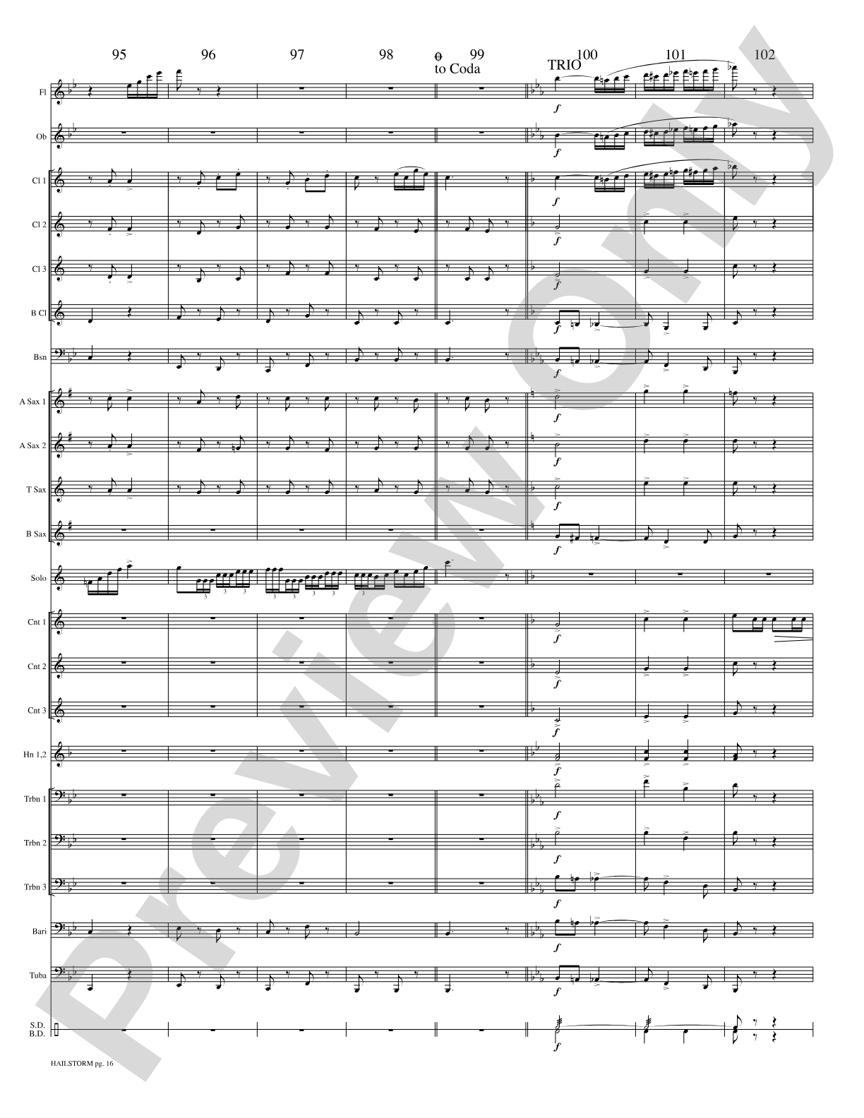 Hailstorm (Solo Cornet and Concert Band): Concert Band Conductor Score & Parts