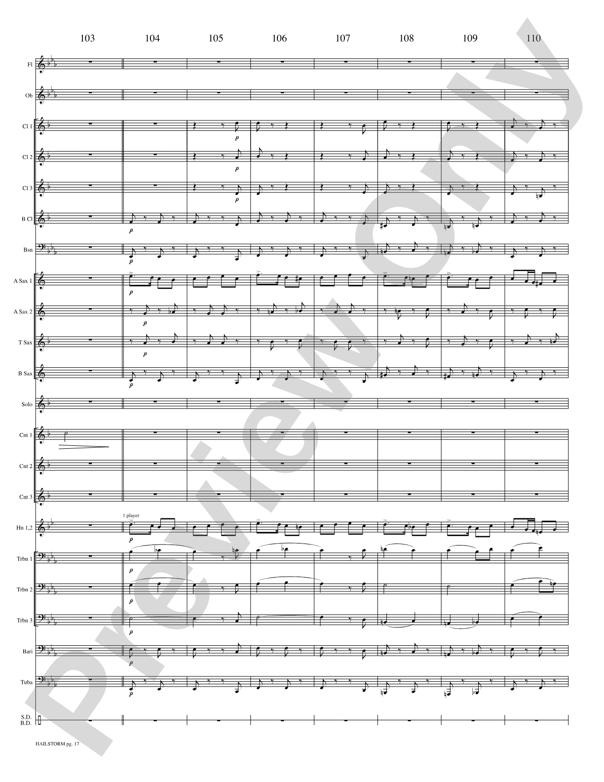 Hailstorm (Solo Cornet and Concert Band): Concert Band Conductor Score & Parts