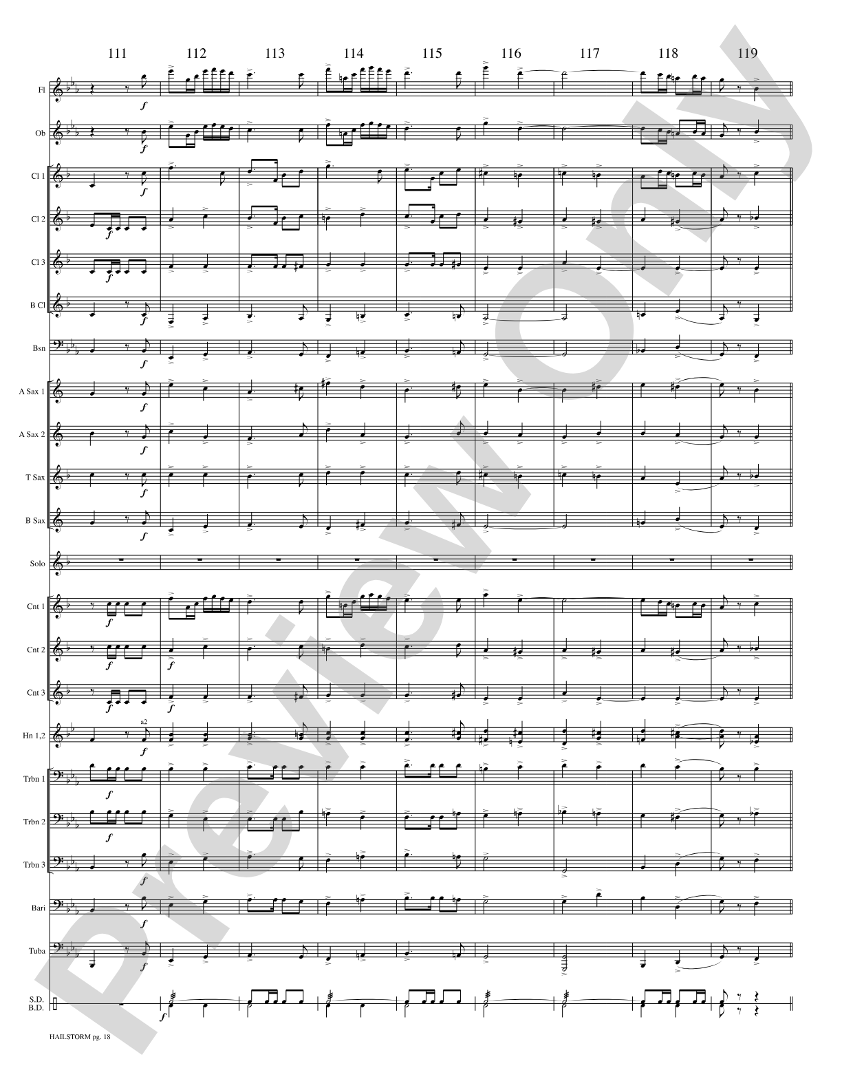 Hailstorm (Solo Cornet and Concert Band): Concert Band Conductor Score & Parts