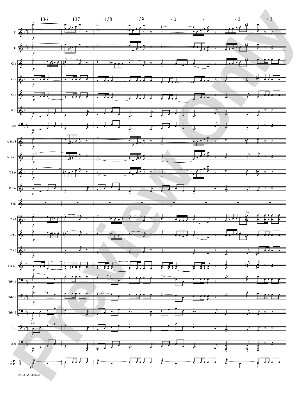 Hailstorm (Solo Cornet and Concert Band): Concert Band Conductor Score & Parts