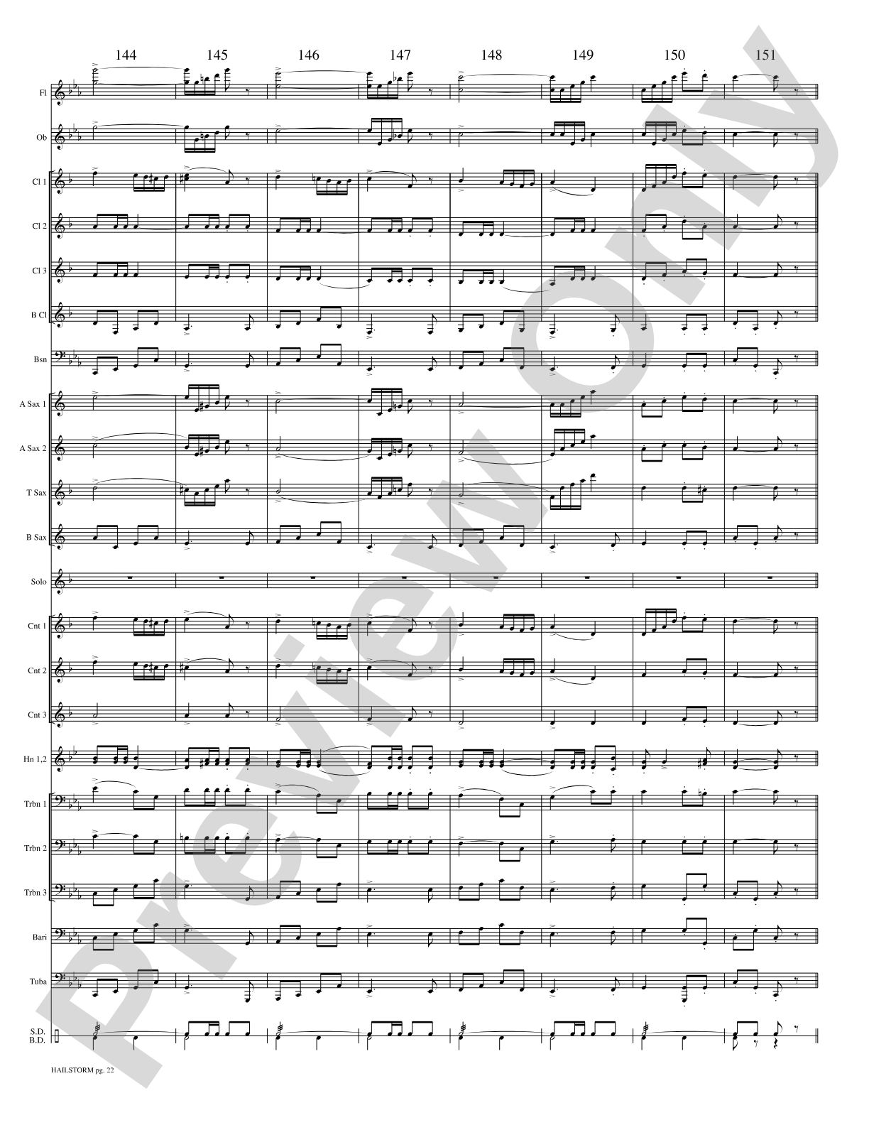 Hailstorm (Solo Cornet and Concert Band): Concert Band Conductor Score & Parts