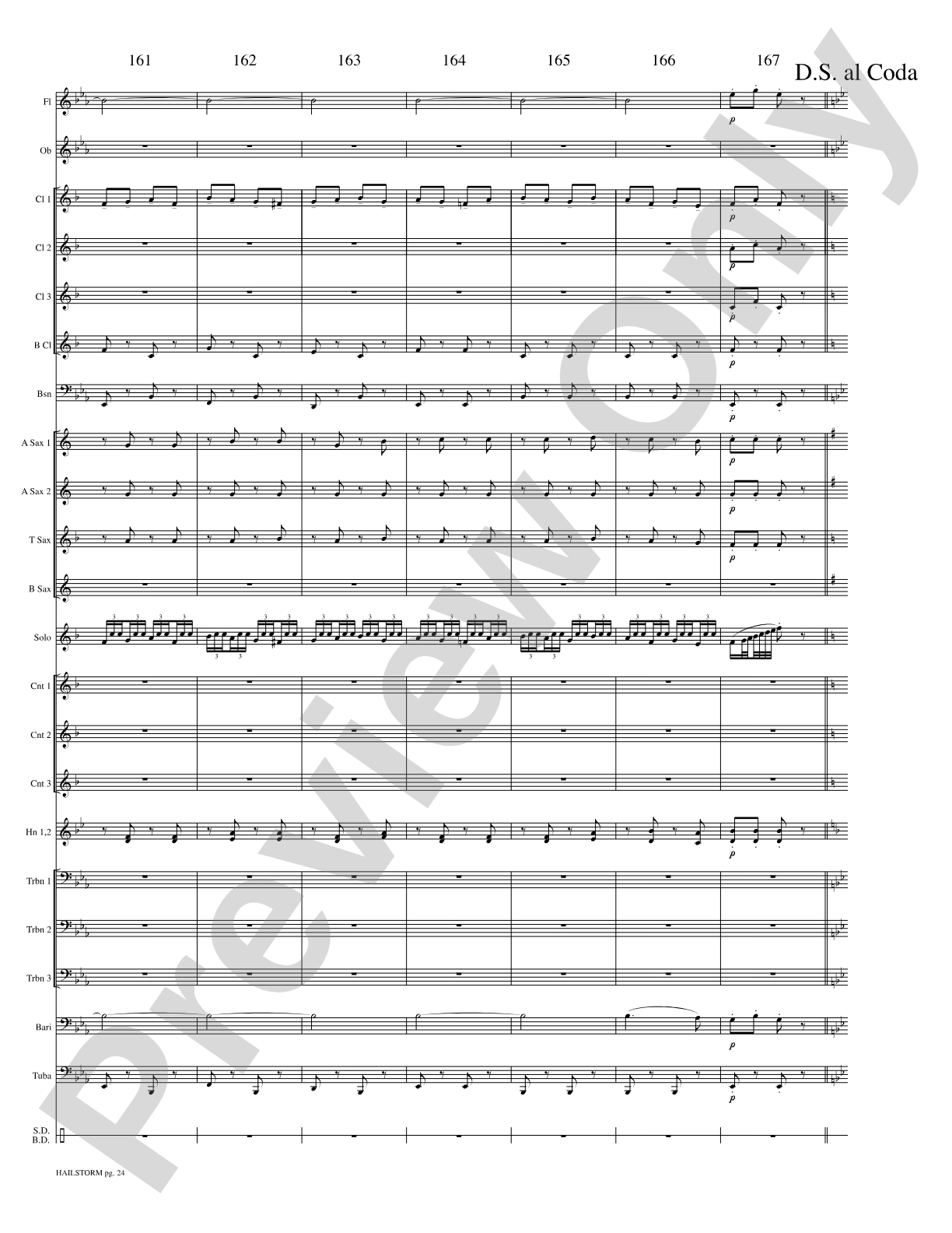 Hailstorm (Solo Cornet and Concert Band): Concert Band Conductor Score & Parts