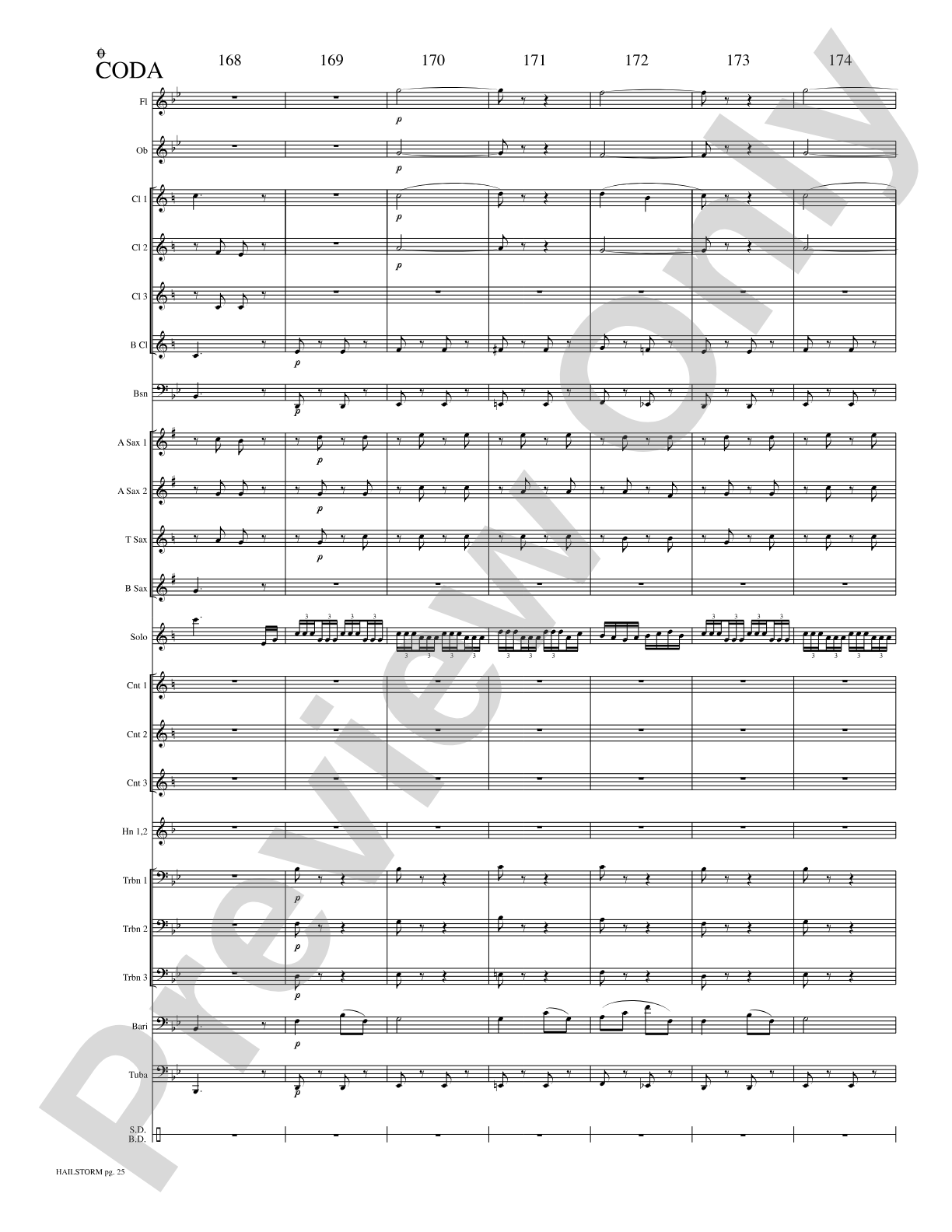 Hailstorm (Solo Cornet and Concert Band): Concert Band Conductor Score & Parts