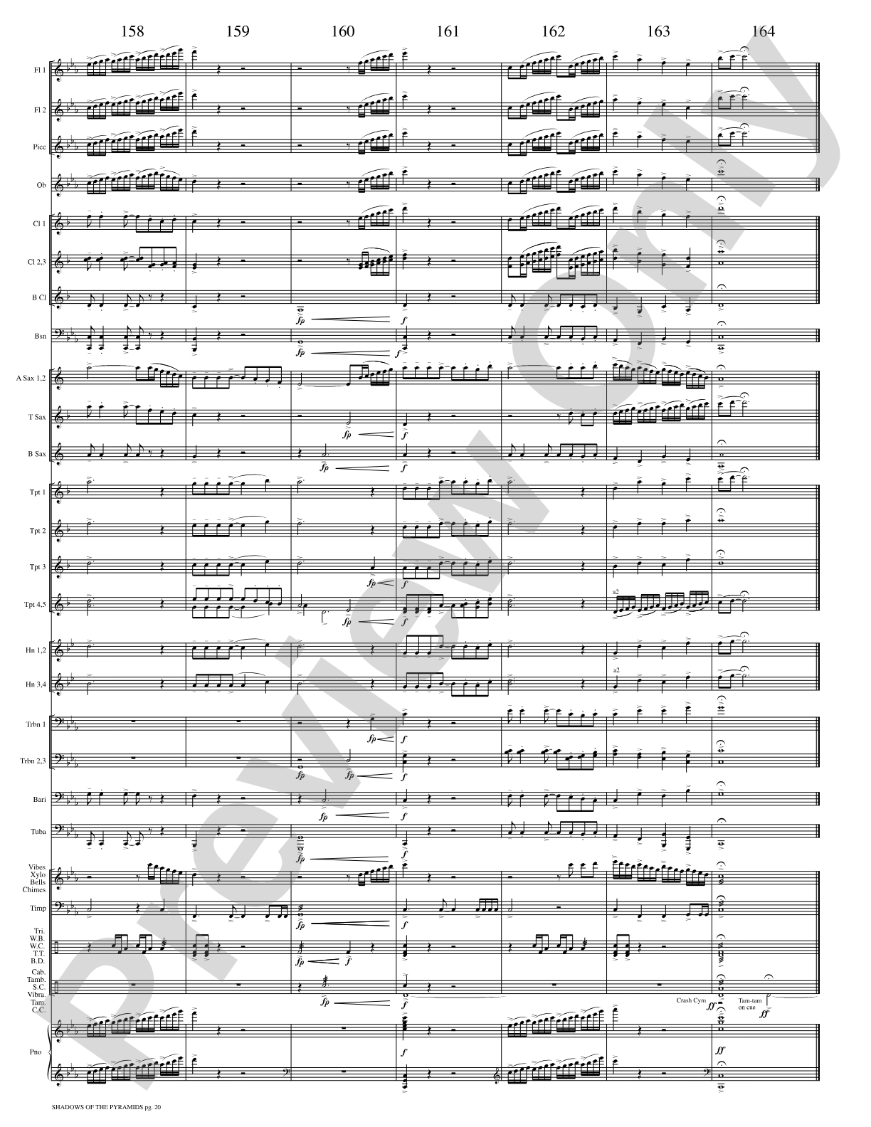 Shadows of the Pyramids: Concert Band Conductor Score & Parts