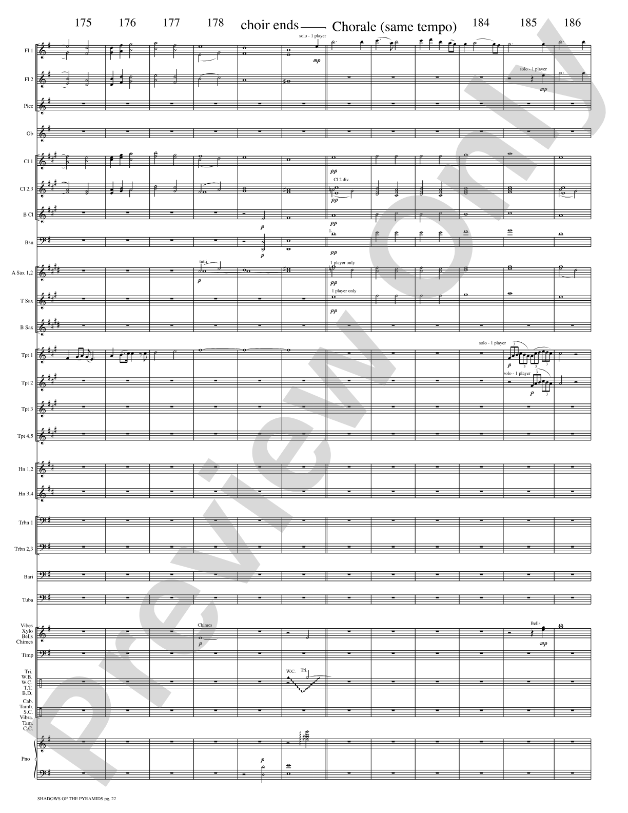Shadows of the Pyramids: Concert Band Conductor Score & Parts