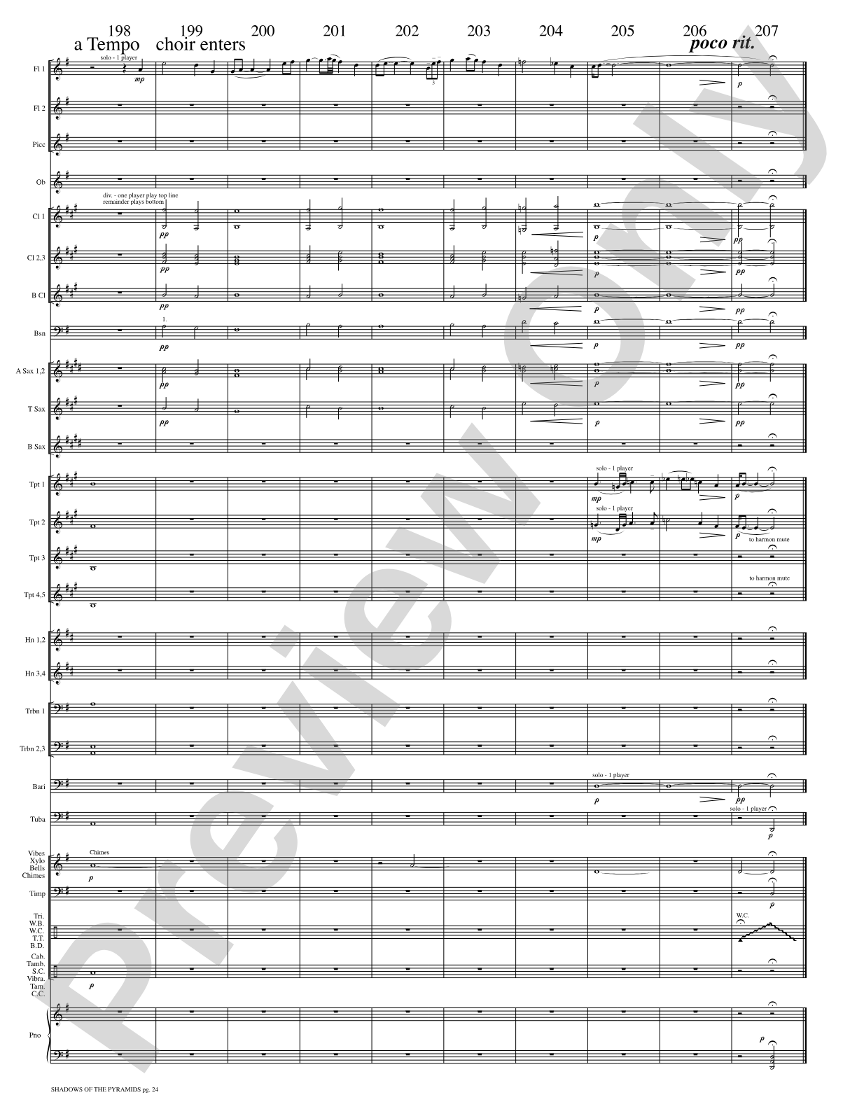 Shadows of the Pyramids: Concert Band Conductor Score & Parts