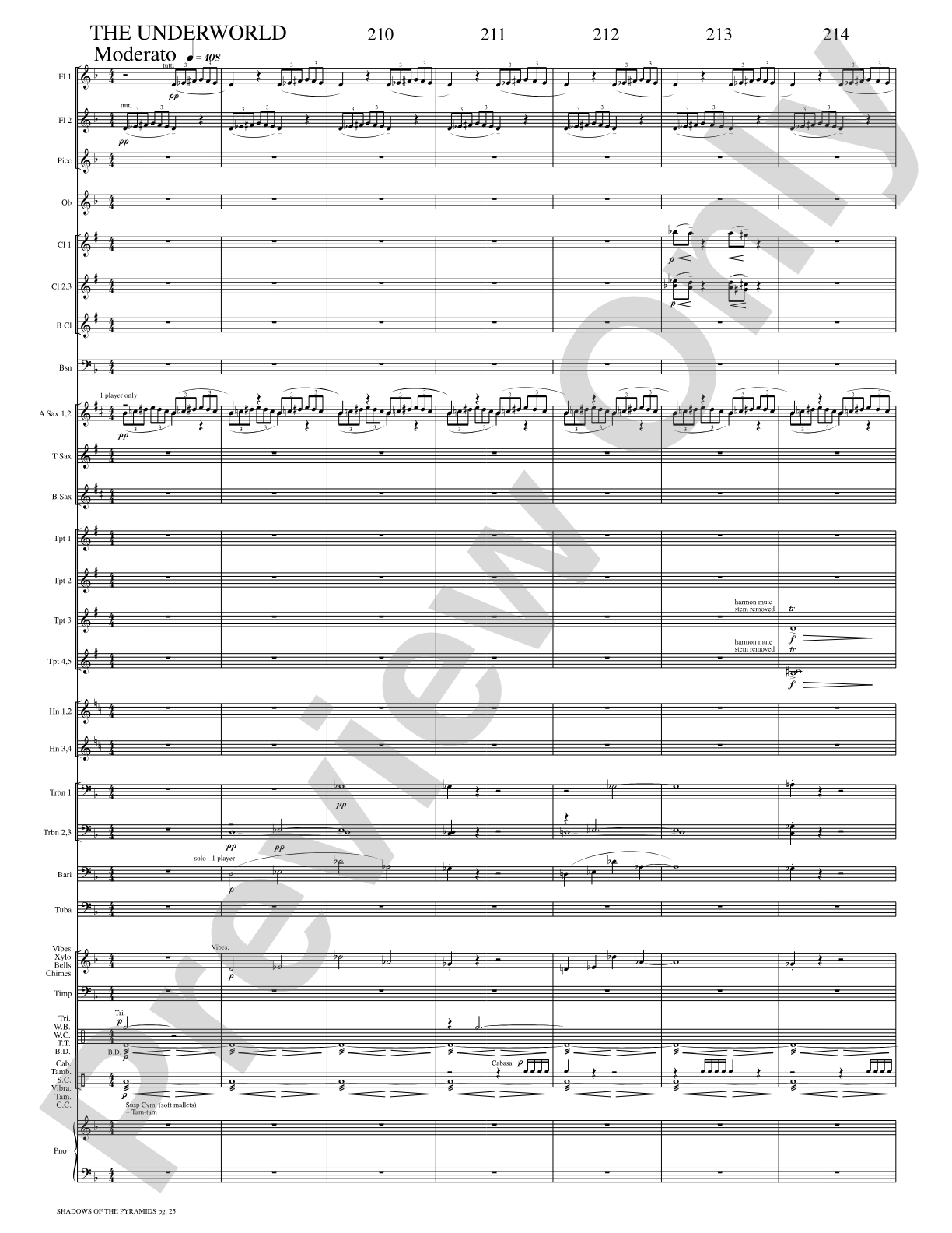 Shadows of the Pyramids: Concert Band Conductor Score & Parts