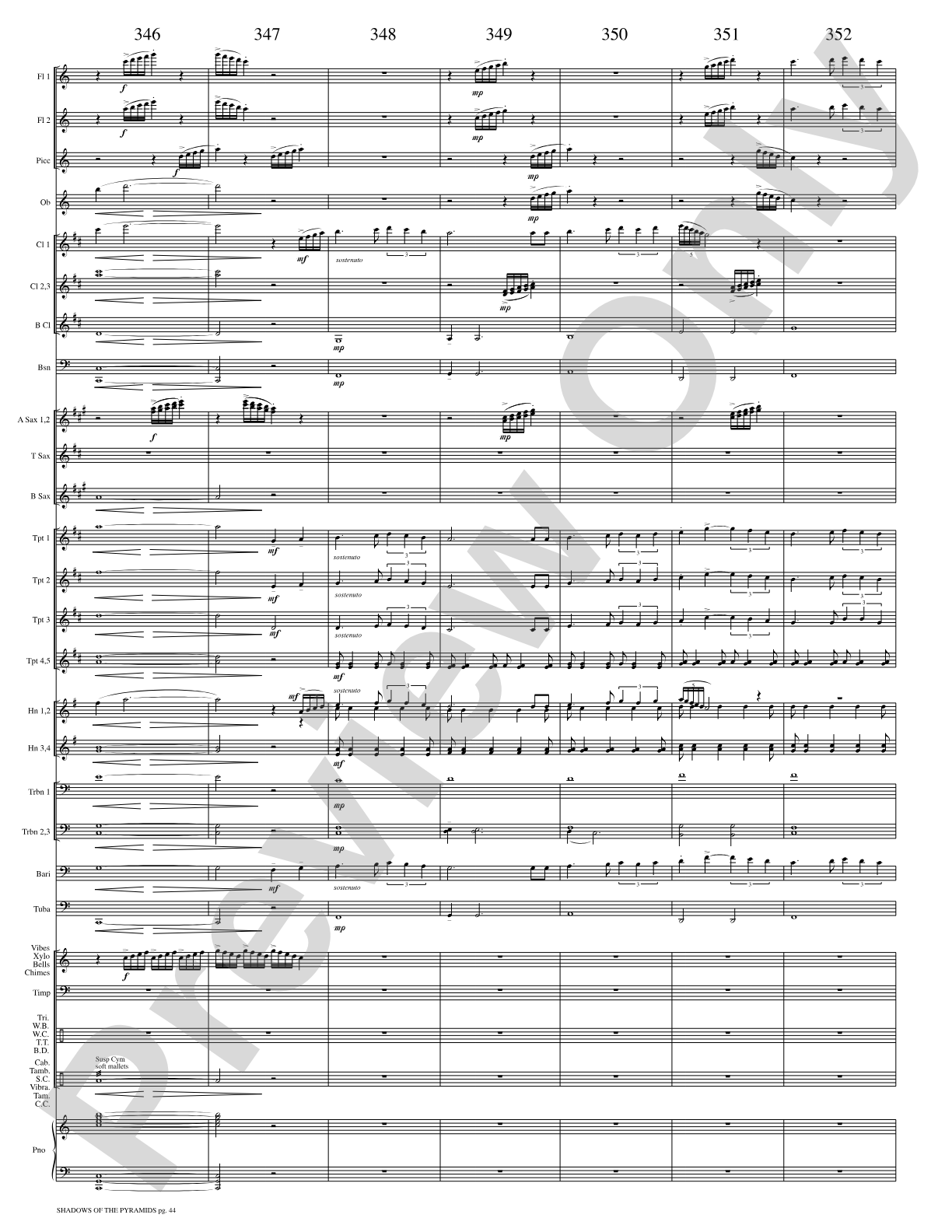 Shadows of the Pyramids: Concert Band Conductor Score & Parts