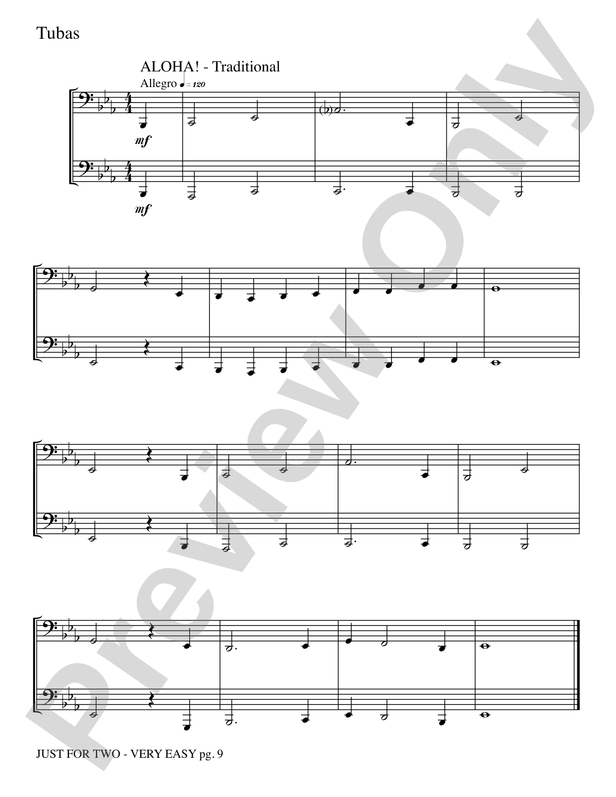 Just for Two: 2 Tubas Part(s)