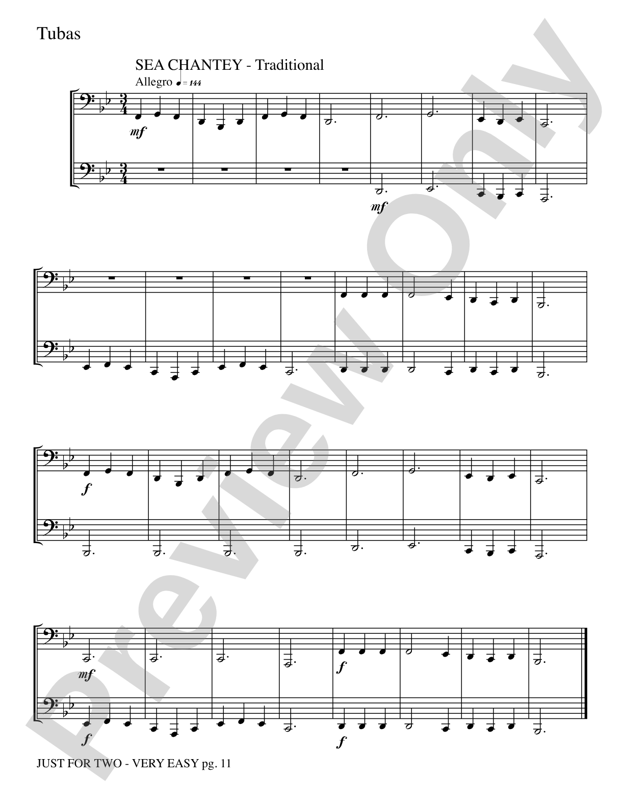 Just for Two: 2 Tubas Part(s)