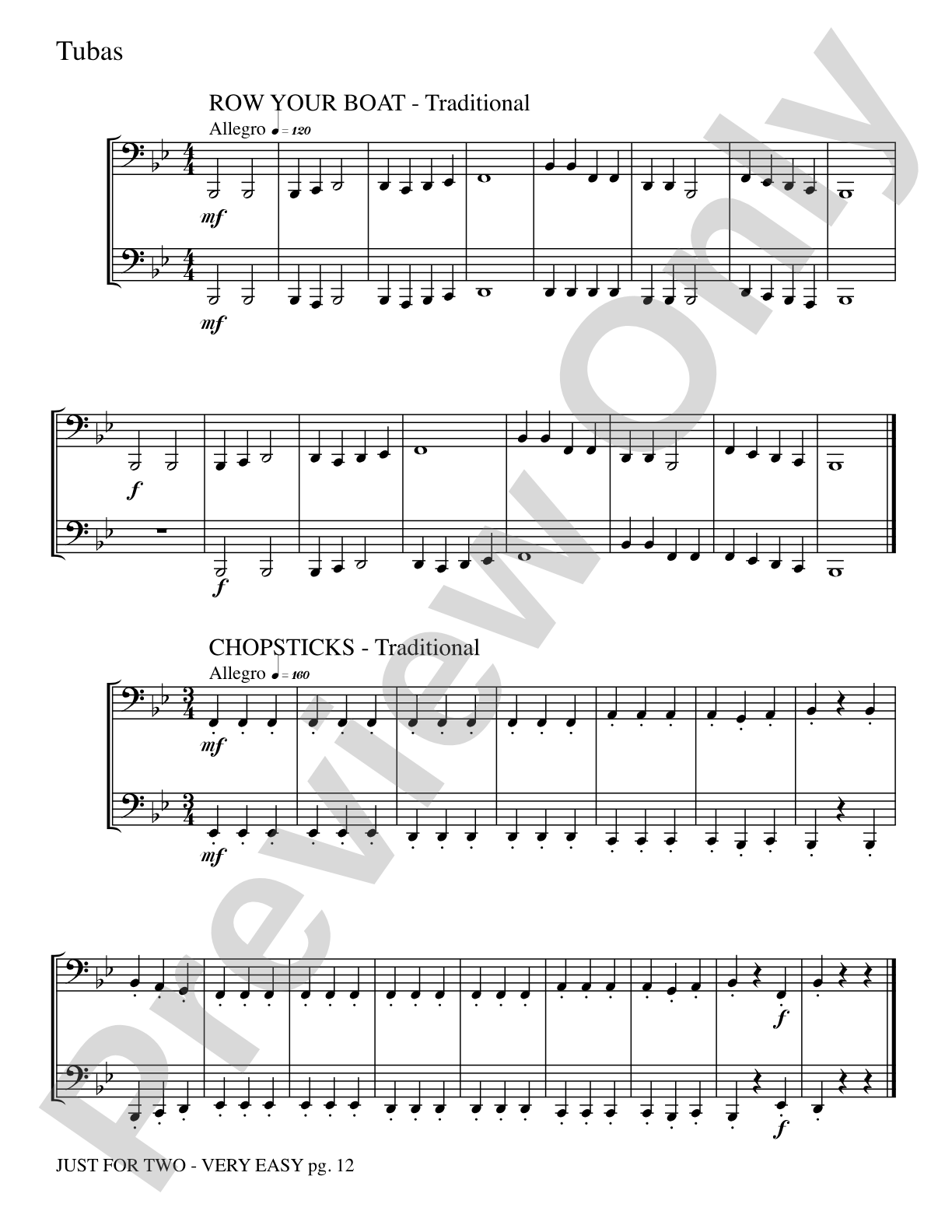 Just for Two: 2 Tubas Part(s)