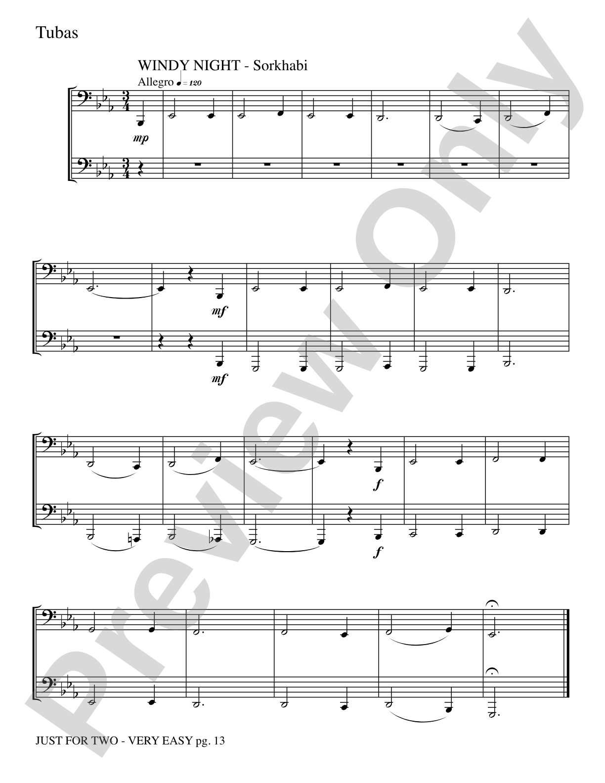 Just for Two: 2 Tubas Part(s)