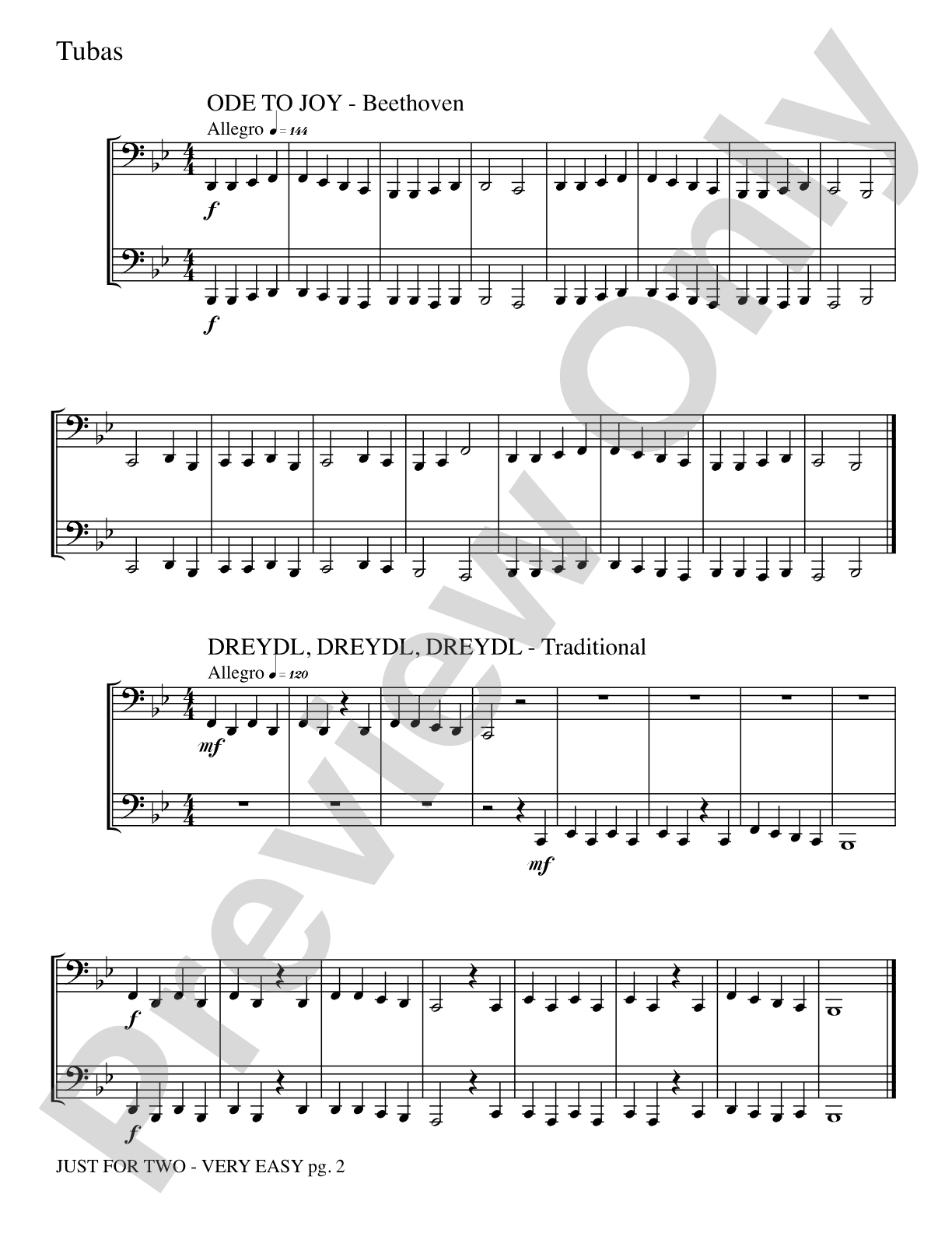 Just for Two: 2 Tubas Part(s)