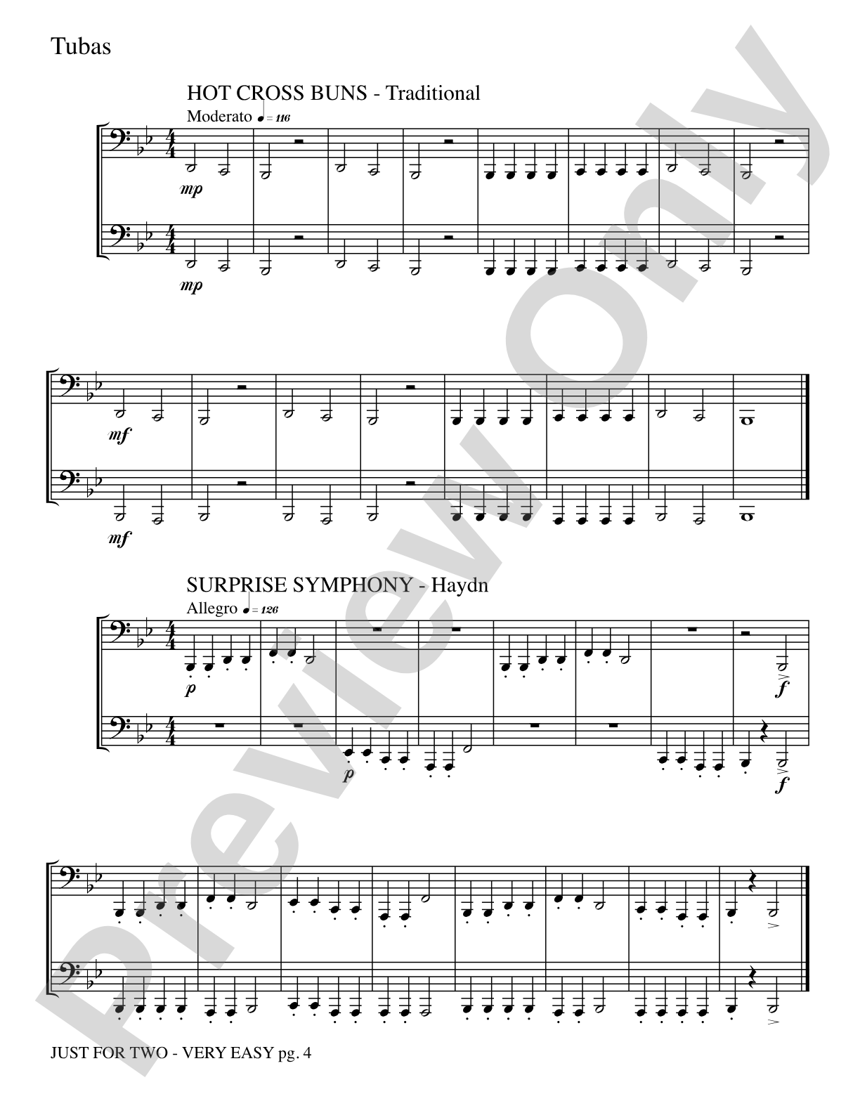 Just for Two: 2 Tubas Part(s)