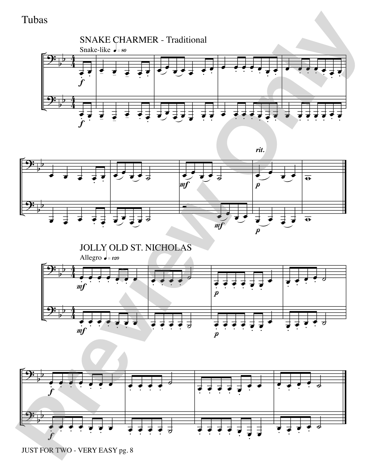 Just for Two: 2 Tubas Part(s)