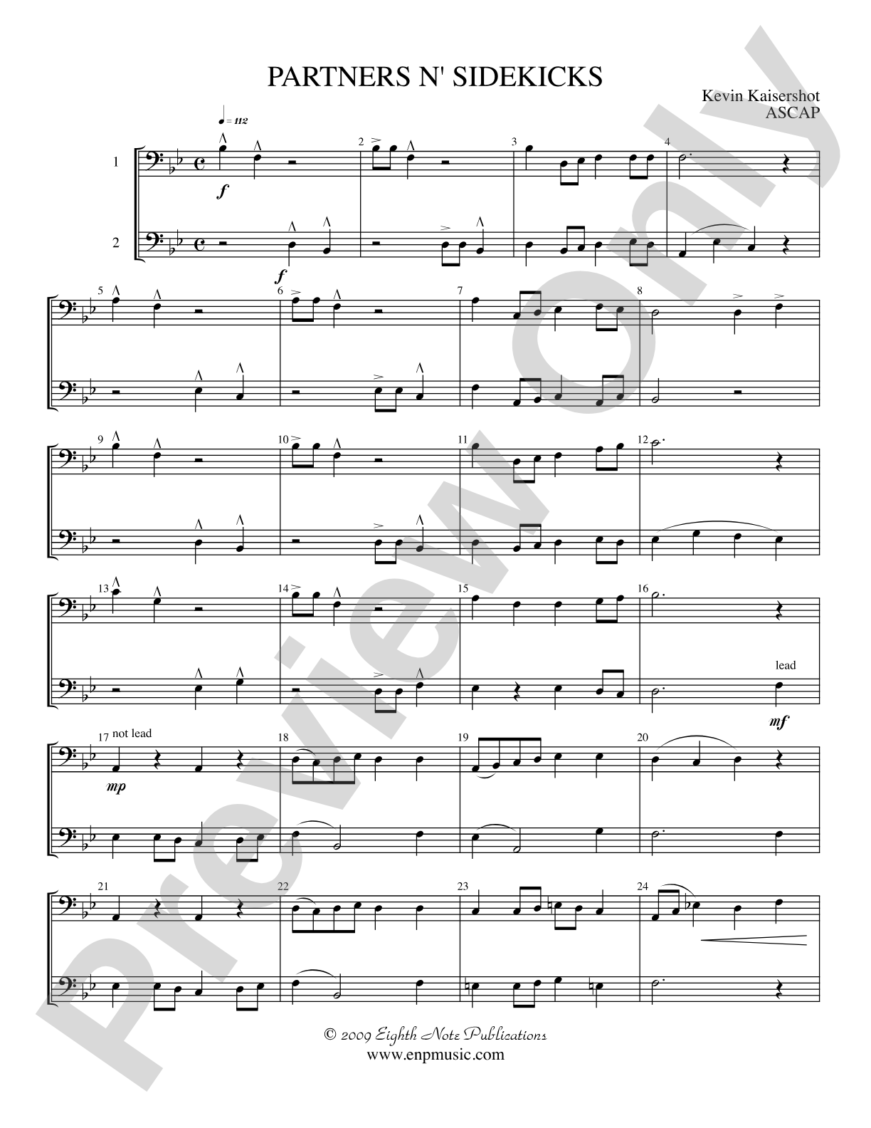 Partners n' Sidekicks: 2 Trombones Part(s)