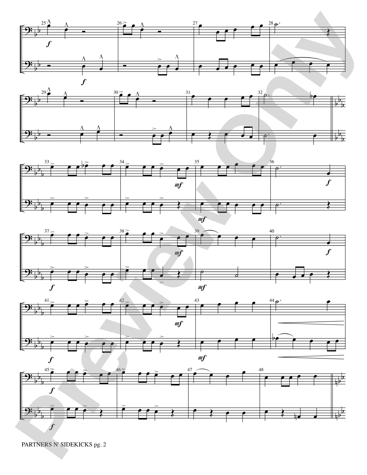 Partners n' Sidekicks: 2 Trombones Part(s)