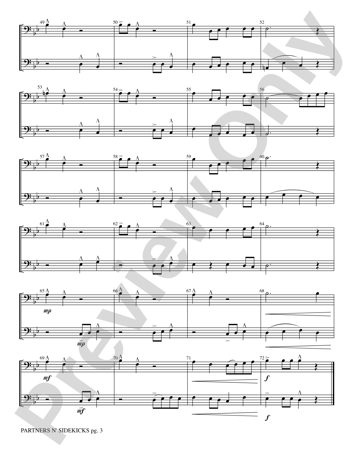 Partners n' Sidekicks: 2 Trombones Part(s)